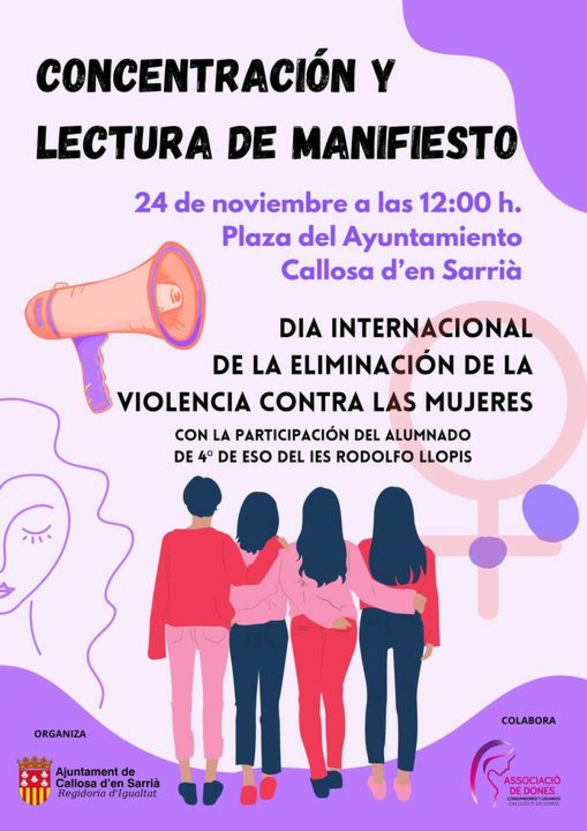 Callosa d’en Sarrià se moviliza en contra de la violencia contra las mujeres