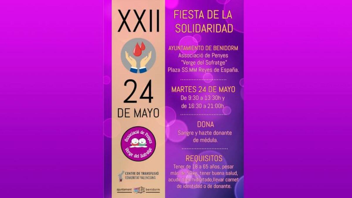 L’Associació de Penyes organiza una nueva edición de la ‘Fiesta de la Solidaridad’, jornada de donación de sangre