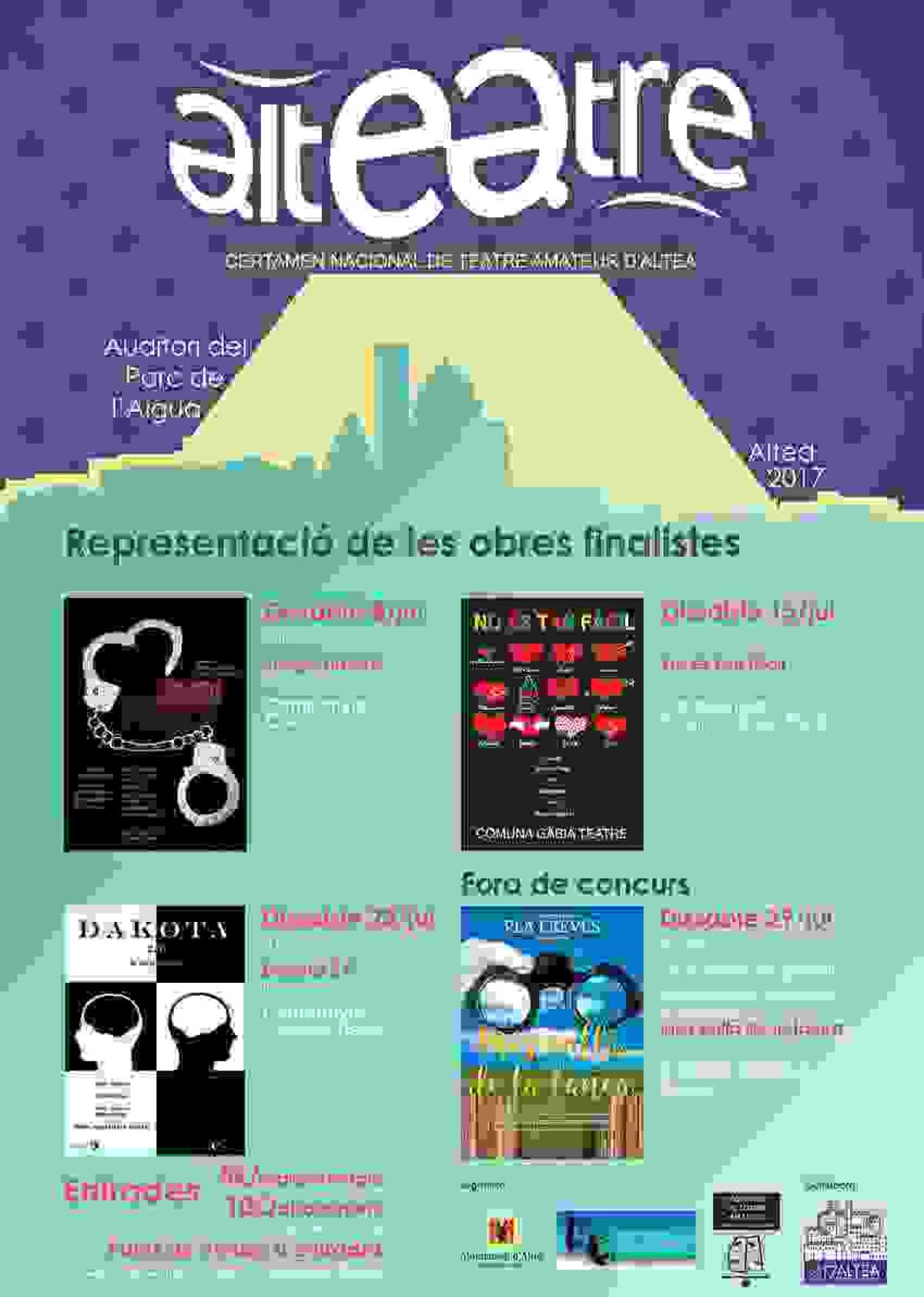 El d&iacute;a 8 de julio sube el tel&oacute;n de Alteatre, el Certamen Nacional de Teatro Amateur de Altea