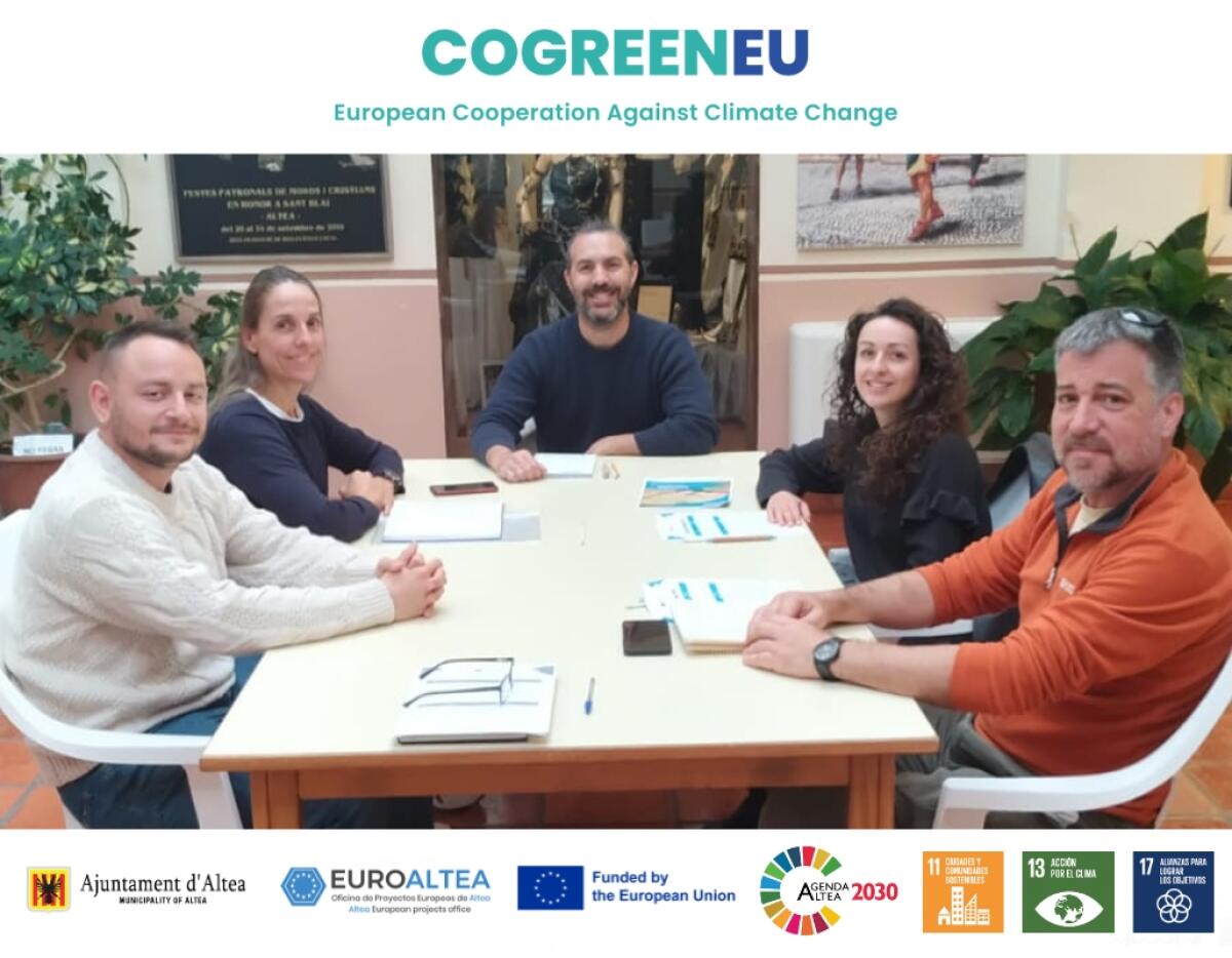 Altea participa en el 4º encuentro del proyecto europeo “CoGreenEu” sobre cooperación europea en materia de cambio climático