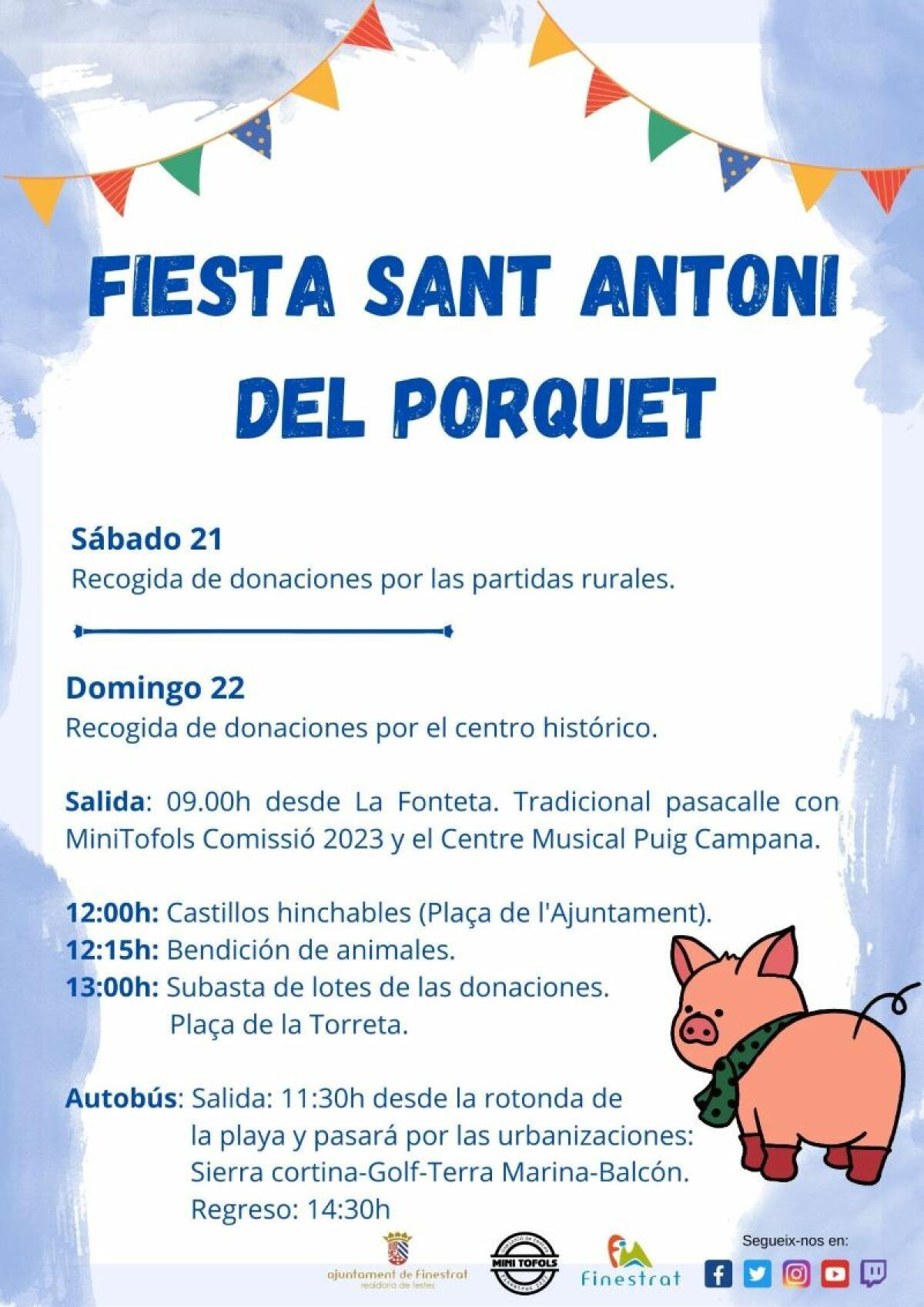 FINESTRAT CELEBRA ESTE DOMINGO SANT ANTONI DEL PORQUET