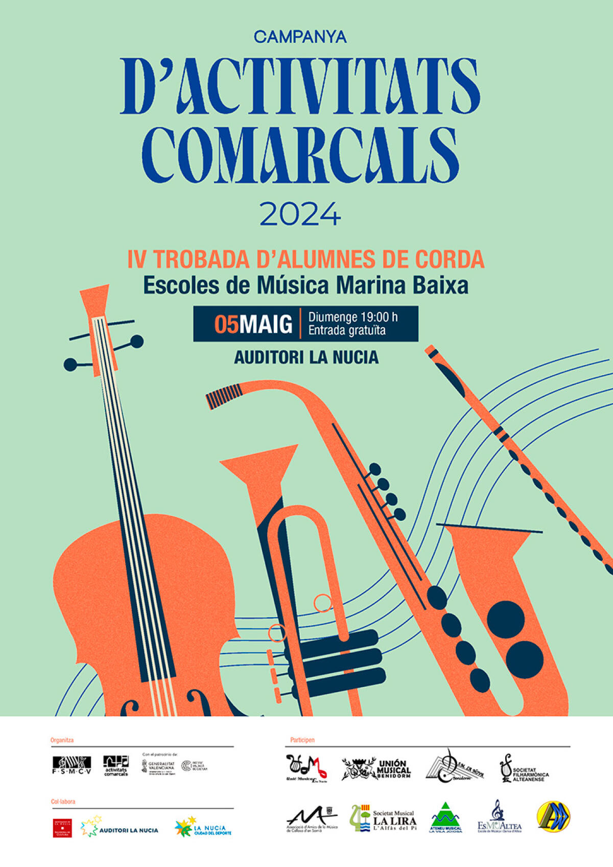 La IV Trobada Alumnes de Corda será este domingo en l’Auditori de La Nucia