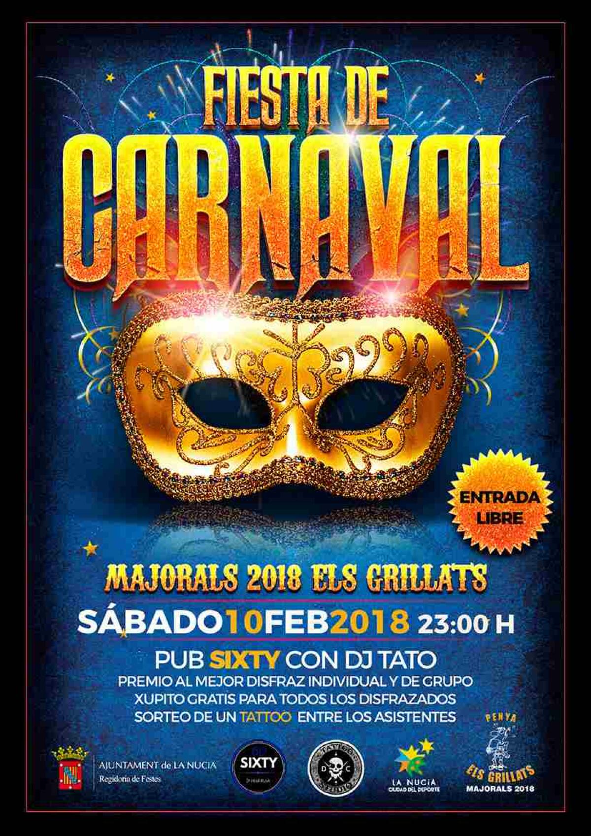 La Nuc&iacute;a &middot; &ldquo;Fiesta de Carnaval&rdquo; dels Majorals 2018 el pr&oacute;ximo s&aacute;bado