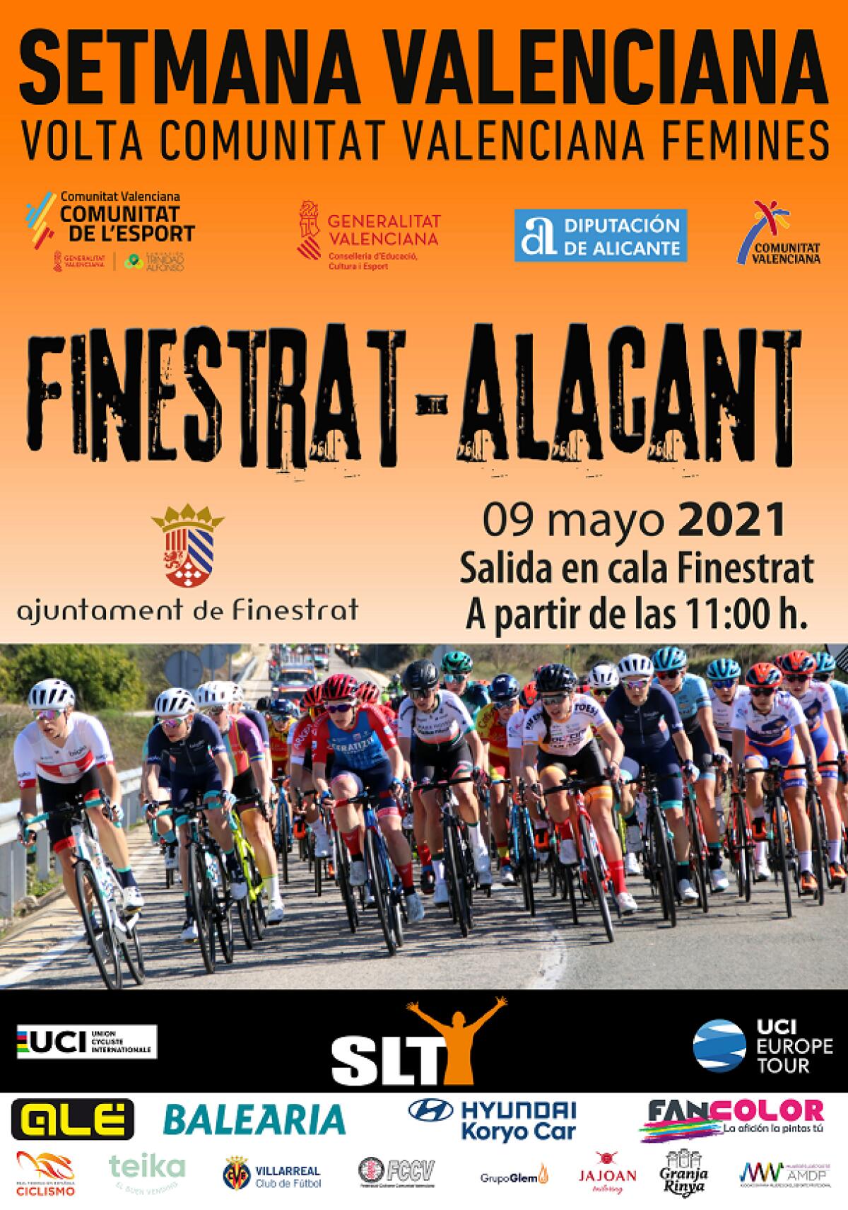 LA CALA DE FINESTRAT ACOGE ESTE DOMINGO, 9 DE MAYO, LA SALIDA DE LA ÚLTIMA ETAPA DE LA SETMANA VALENCIANA-VUELTA CV FÉMINAS CON LAS MEJORES CICLISTAS DEL MUNDO