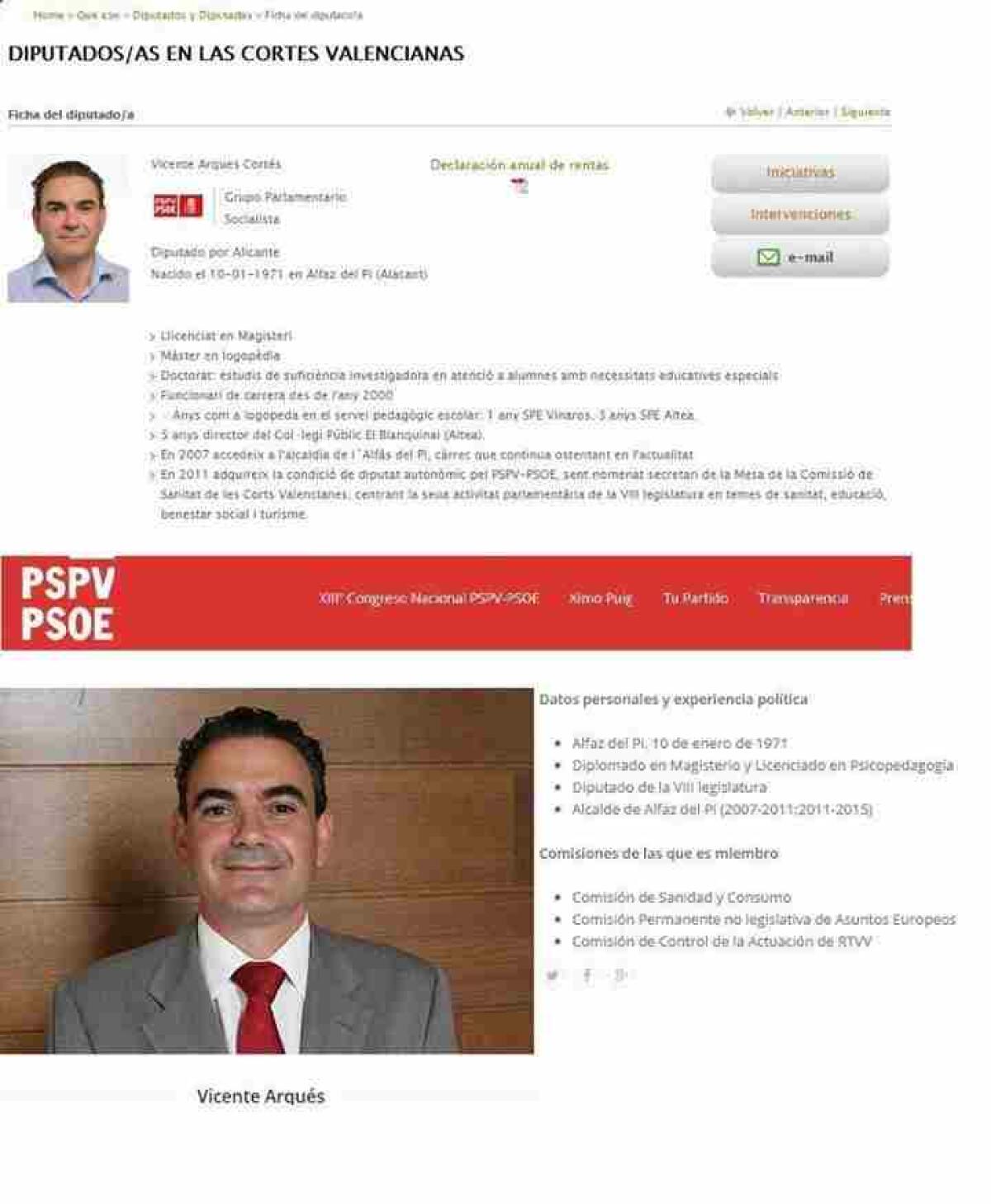 El alcalde de Alfaz del Pi no aclara si minti&oacute; con su doctorado