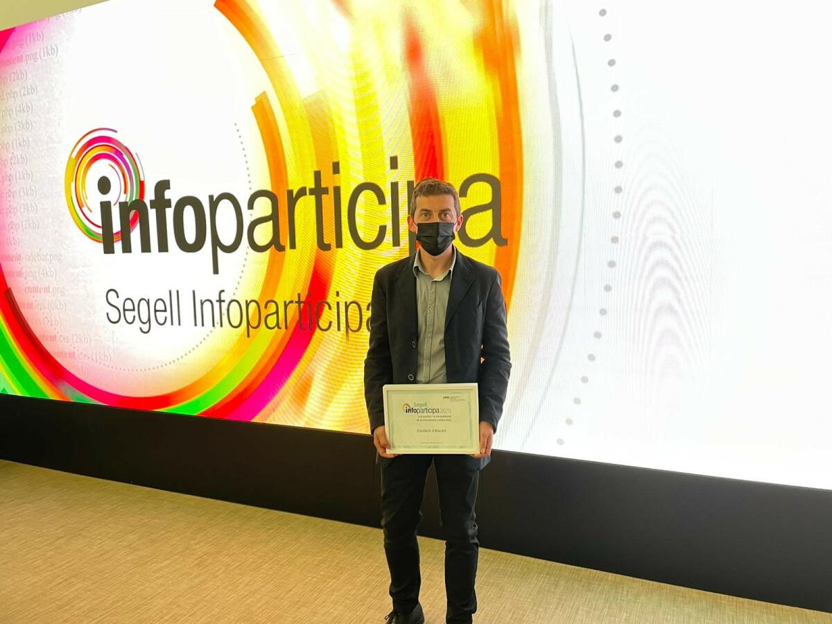 La Diputación recibe por segundo año el Sello Infoparticipa que premia su gestión en transparencia