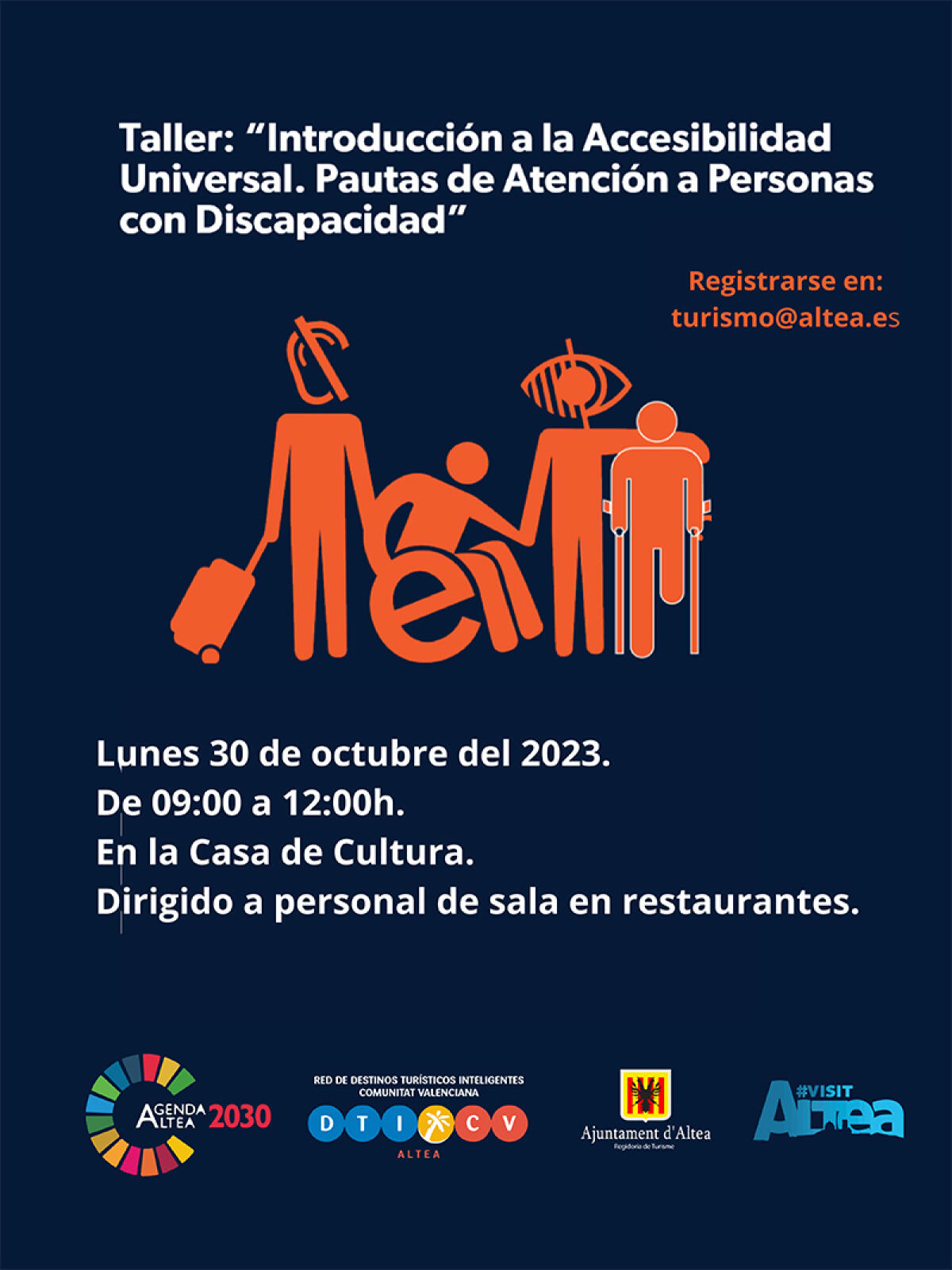 Turismo y Comercio organizan una formación sobre accesibilidad para personal de sala en restaurantes y trabajadores del sector comercial