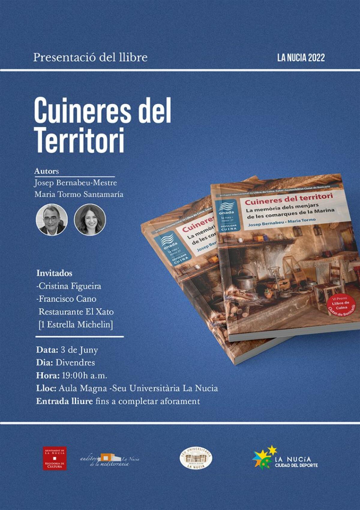 Presentación del libro “Cuineres del Territori” este viernes en la Seu 