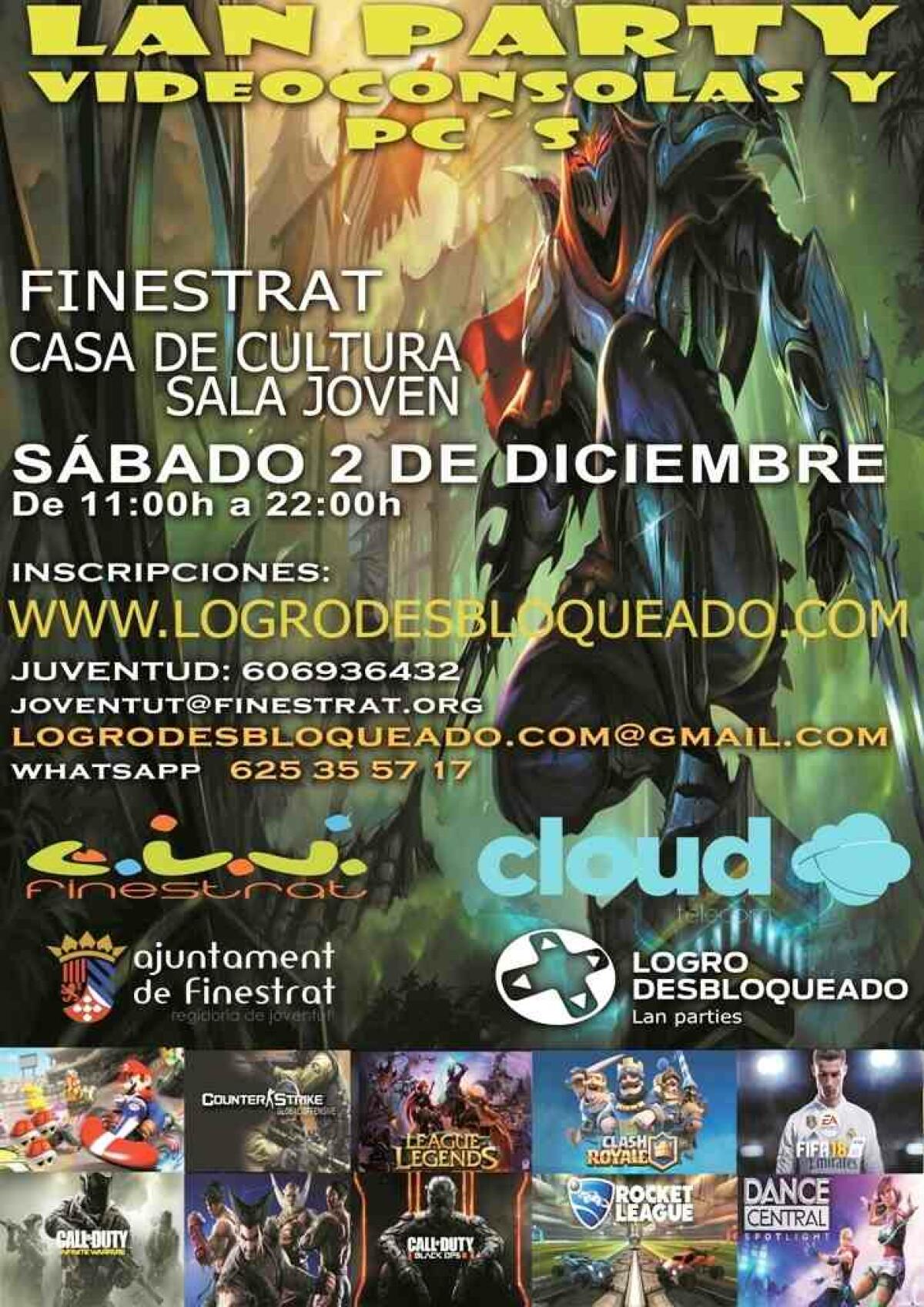 Finestrat celebra una &ldquo;Lan Party&rdquo; de v&iacute;deoconsolas y ordenadores el pr&oacute;ximo 2 de diciembre