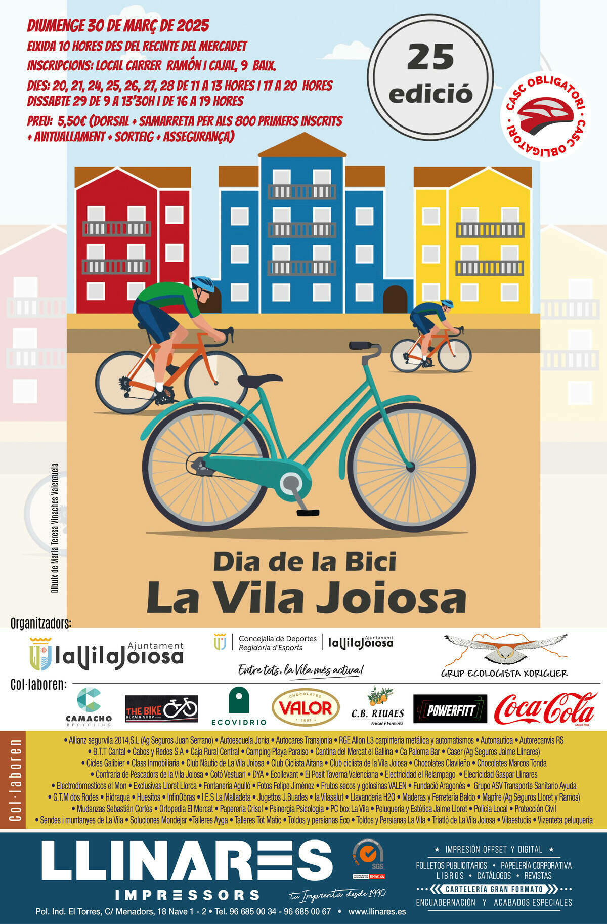 El Grup Ecologista Xoriguer y el Ayuntamiento de Villajoyosa organizan la 25 edición del Día de la Bici