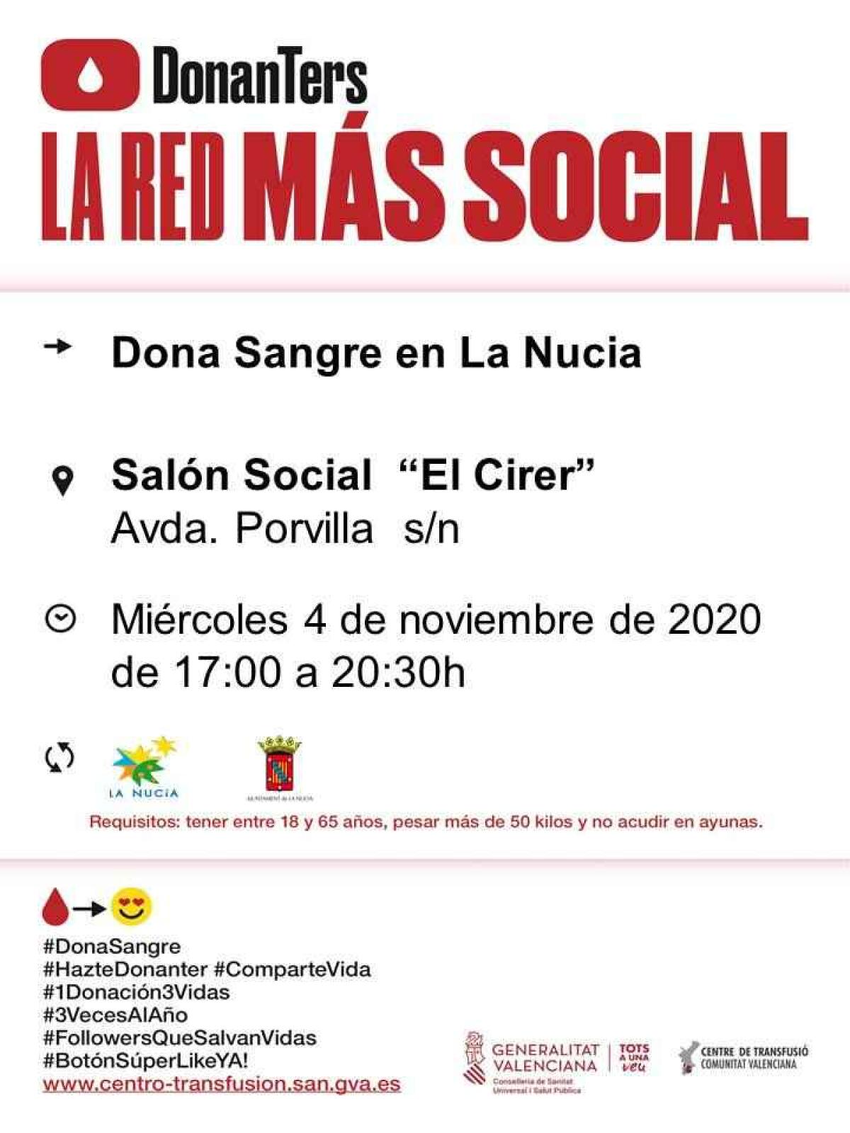 Donación de Sangre el próximo miércoles 4N en el “Cirer”