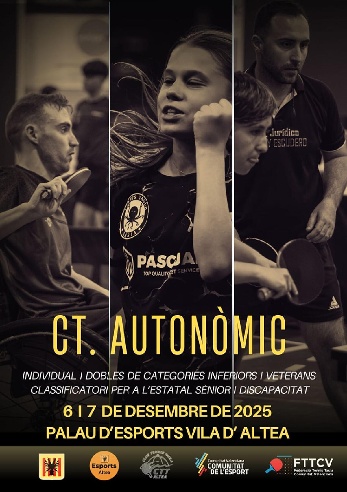 El Palau d&rsquo;Esports Vila d&rsquo;Altea albergar&agrave; el campionat auton&ograve;mic de Tennis Taula