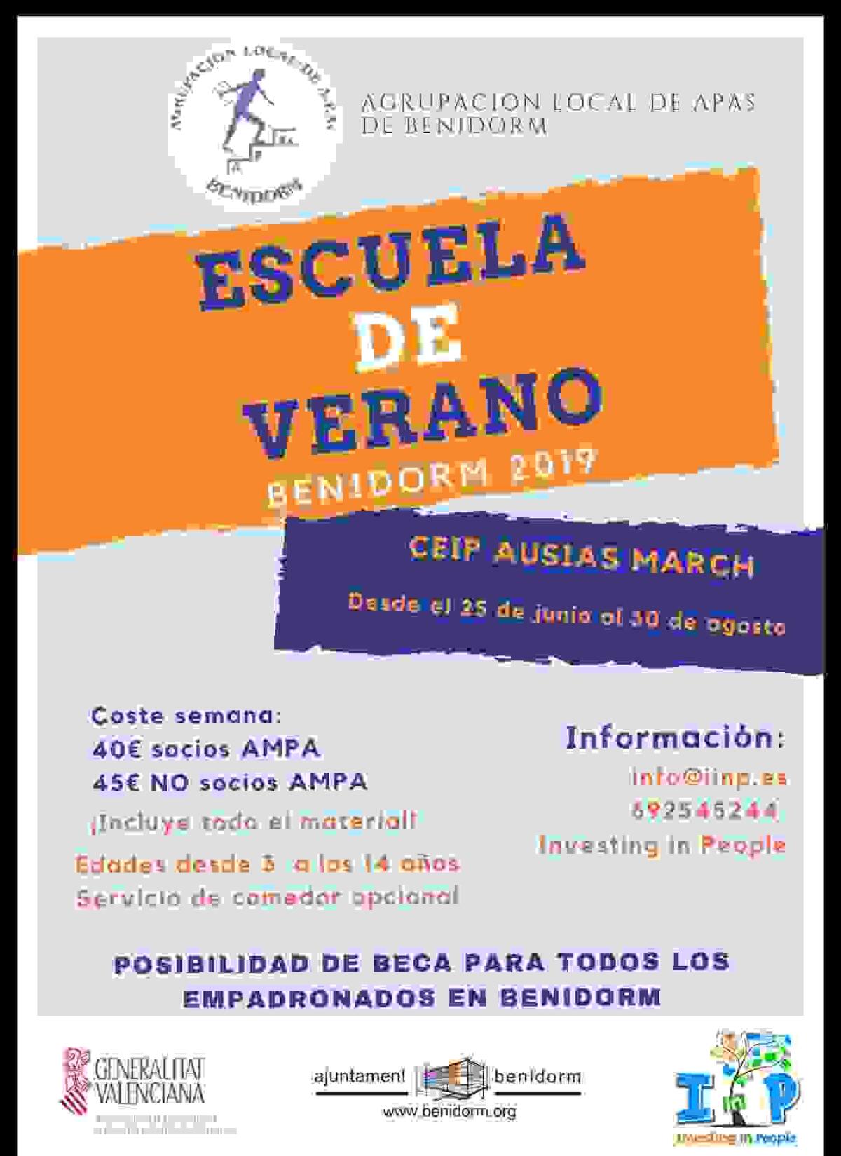  Benidorm // Bienestar Social beca el 100% de la asistencia de 67 menores a la Escuela de Verano del AMPA