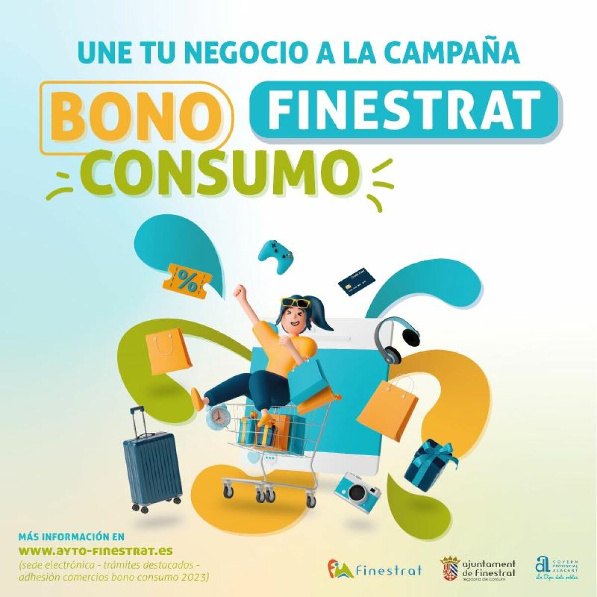 LOS ESTABLECIMIENTOS INTERESADOS EN PARTICIPAR EN LA CAMPAÑA “BONO CONSUMO FINESTRAT” YA PUEDEN FORMALIZAR SU ADHESIÓN