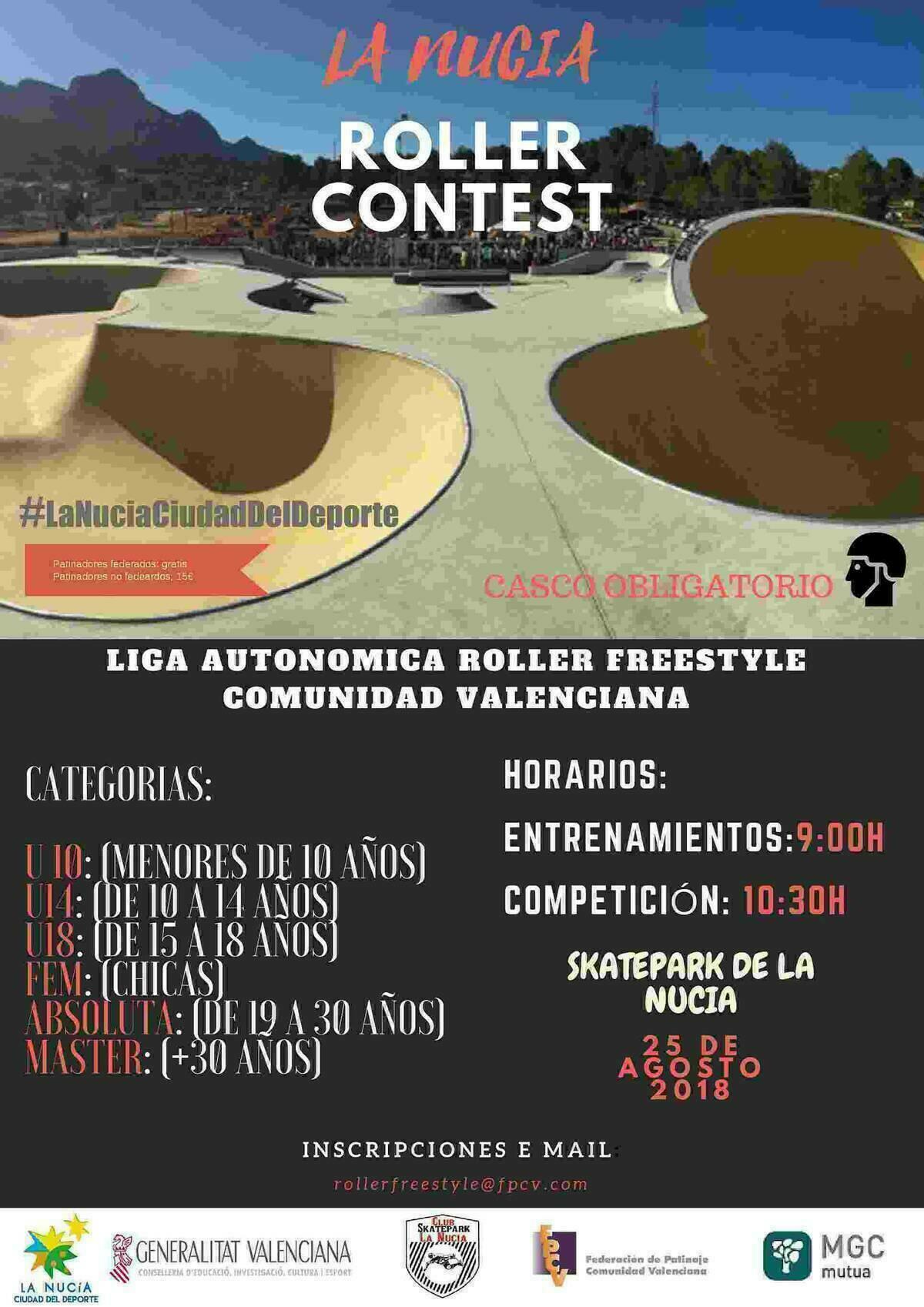 #LaNuciaCiudadDelDeporte acoge la liga Auton&oacute;mica Roller Freestyle 