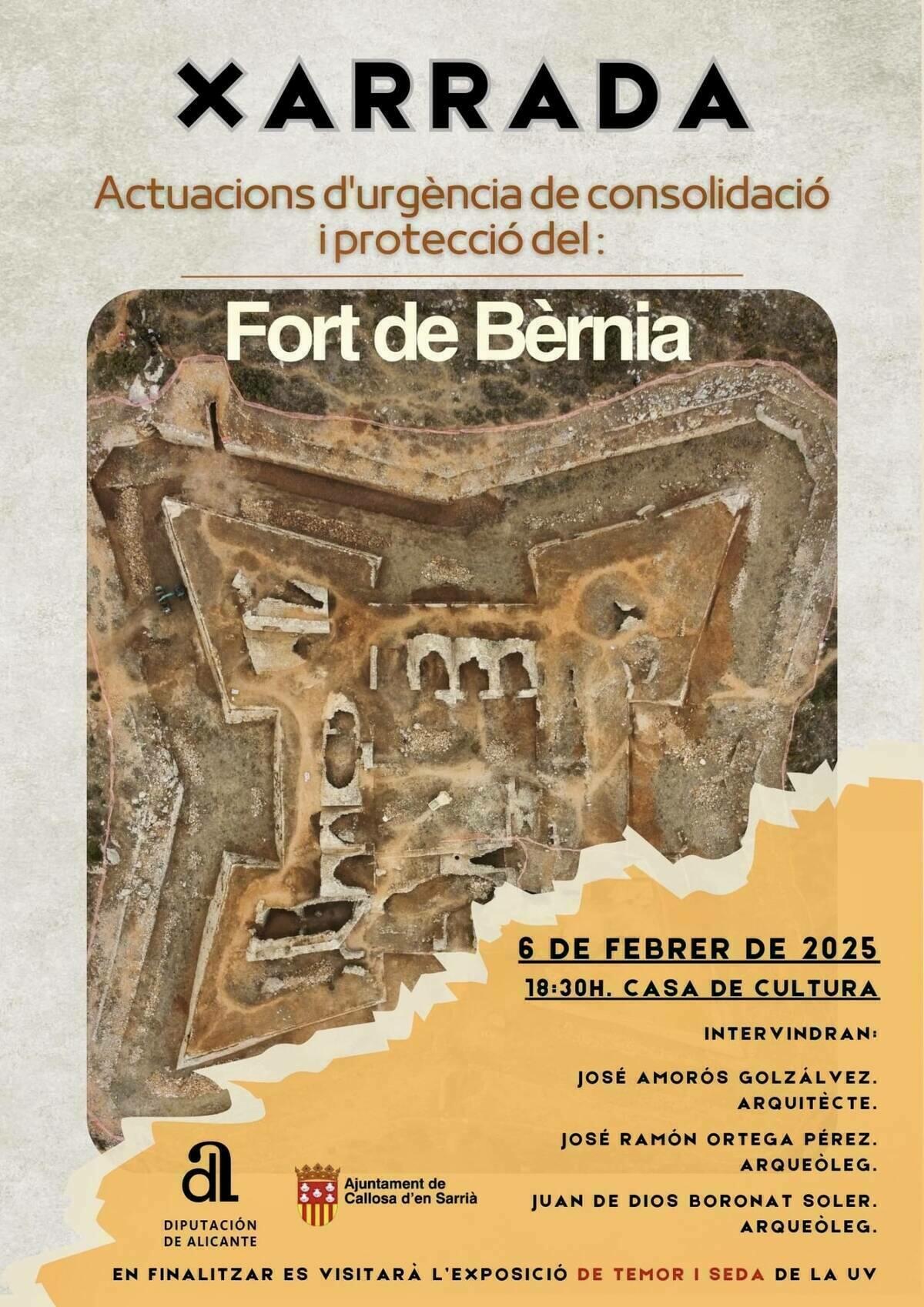 Exposición y charla sobre las actuaciones de protección del Fort de Bèrnia en Callosa d’en Sarrià 