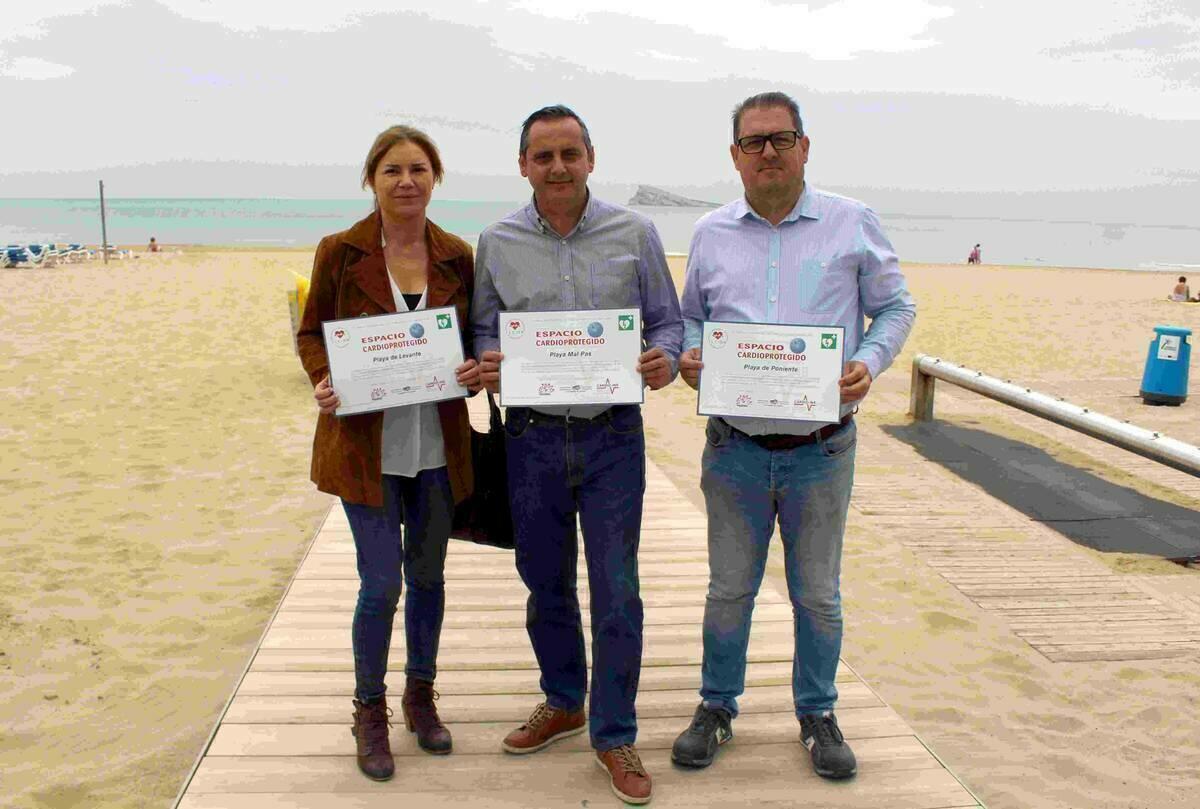 Las playas de Benidorm renuevan su certificado como &lsquo;Espacio Cardioprotegido&rsquo;