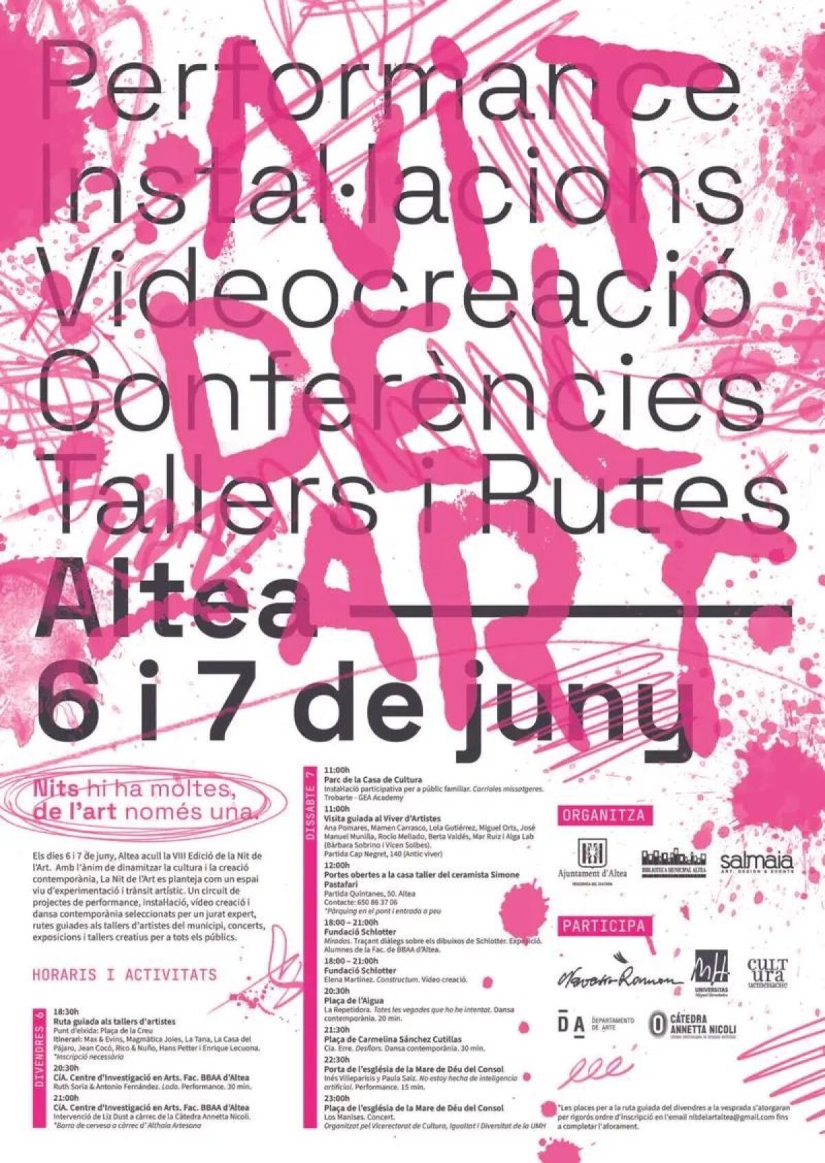 Cultura presenta la vuitena edició de La Nit de l’Art