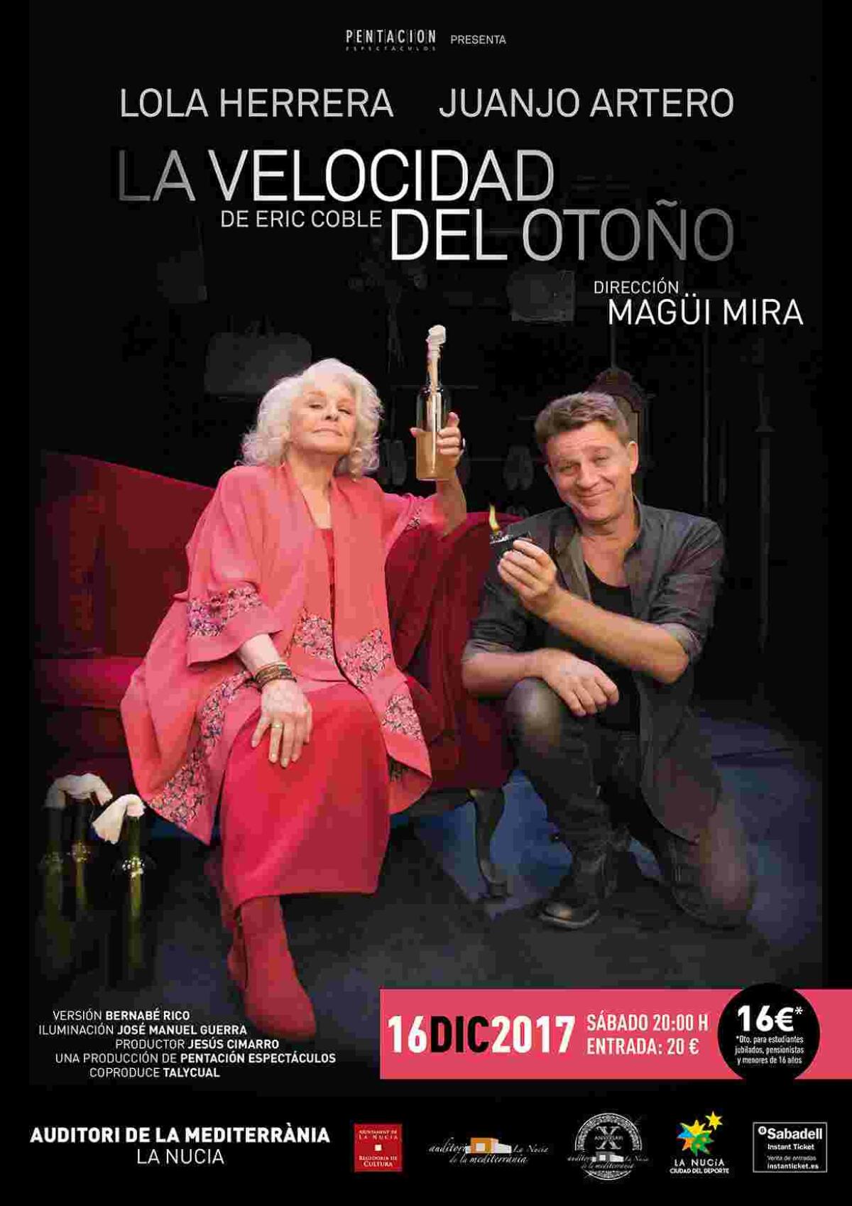 Lola Herrera act&uacute;a este s&aacute;bado en La Nuc&iacute;a con &ldquo;La Velocidad del Oto&ntilde;o&rdquo;