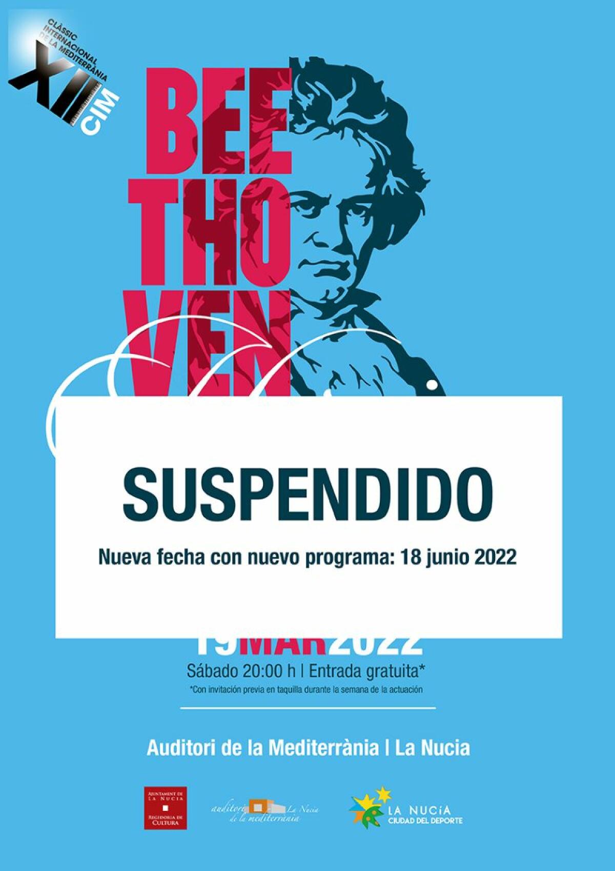 Suspendido el concierto “Beethoven Heroico” de l’Auditori