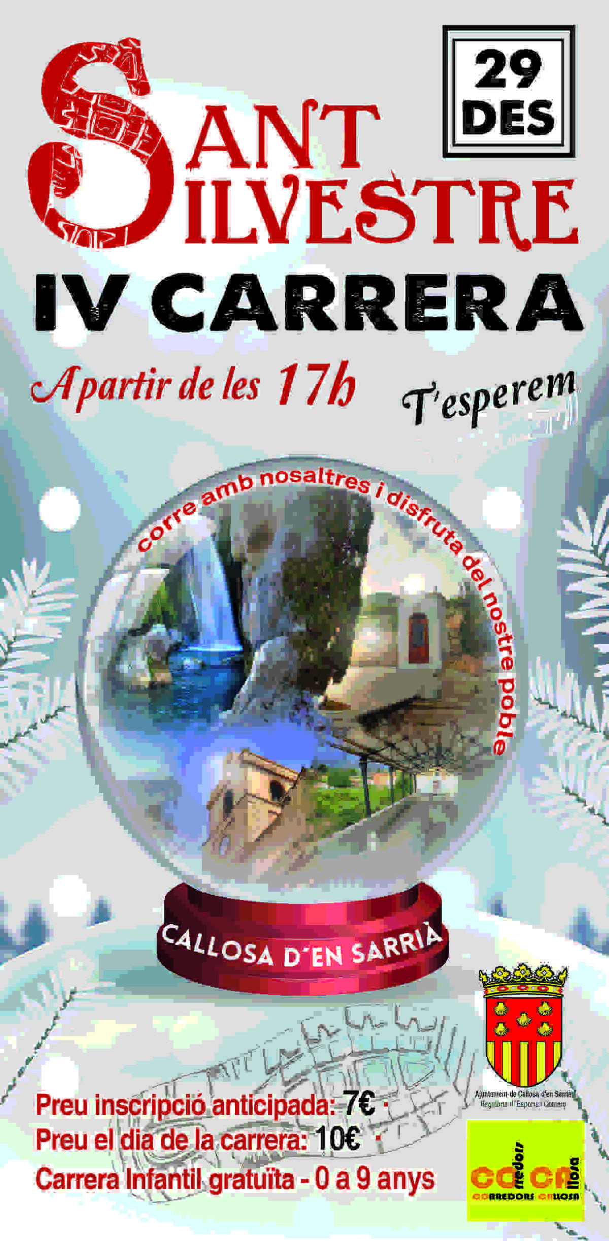  Abierto el plazo de inscripción para la IV Carrera Sant Silvestre 2018 en Callosa 