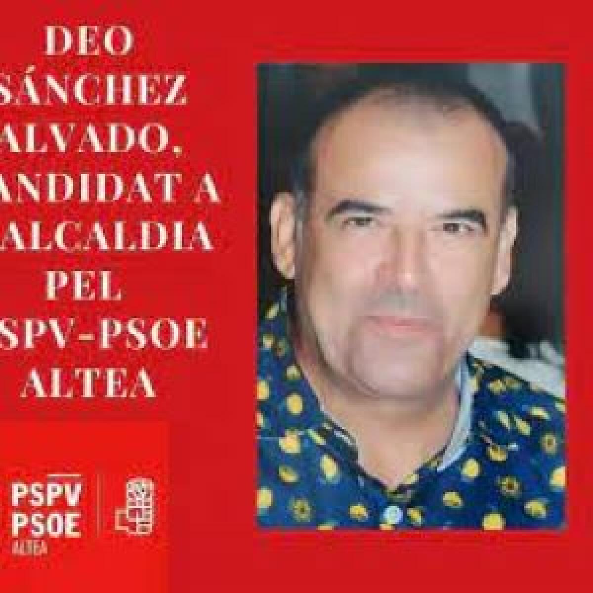 El Partido Socialista de Altea presenta a Deo Sánchez como candidato a la alcaldía