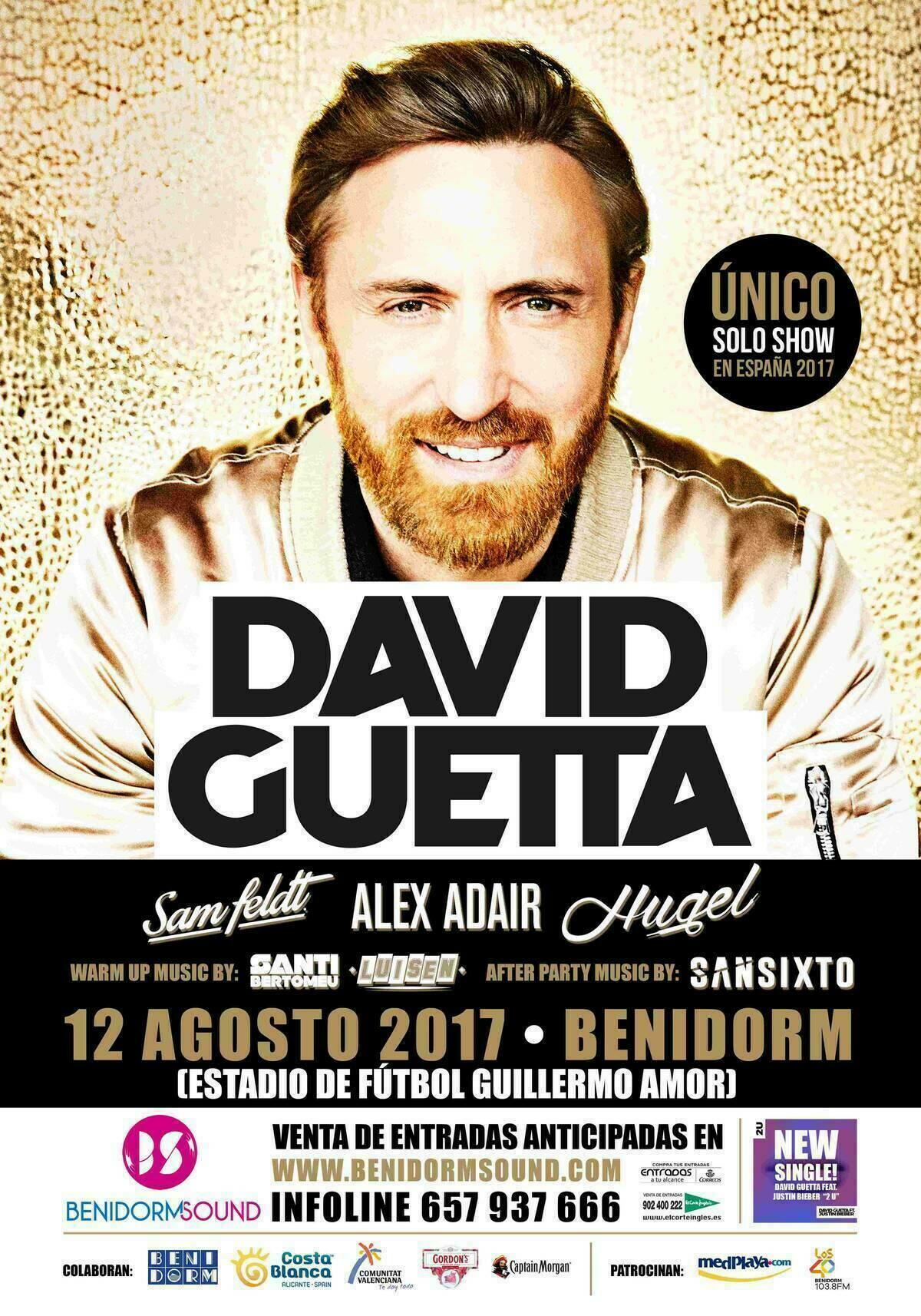 David Guetta presenta este sábado en Benidorm,  su nuevo disco, en su único solo show en nuestro país.