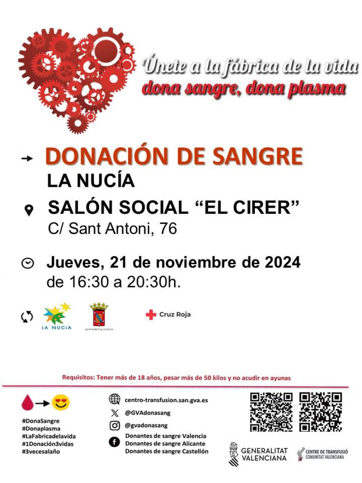 Este jueves nueva donación de sangre en La Nucía