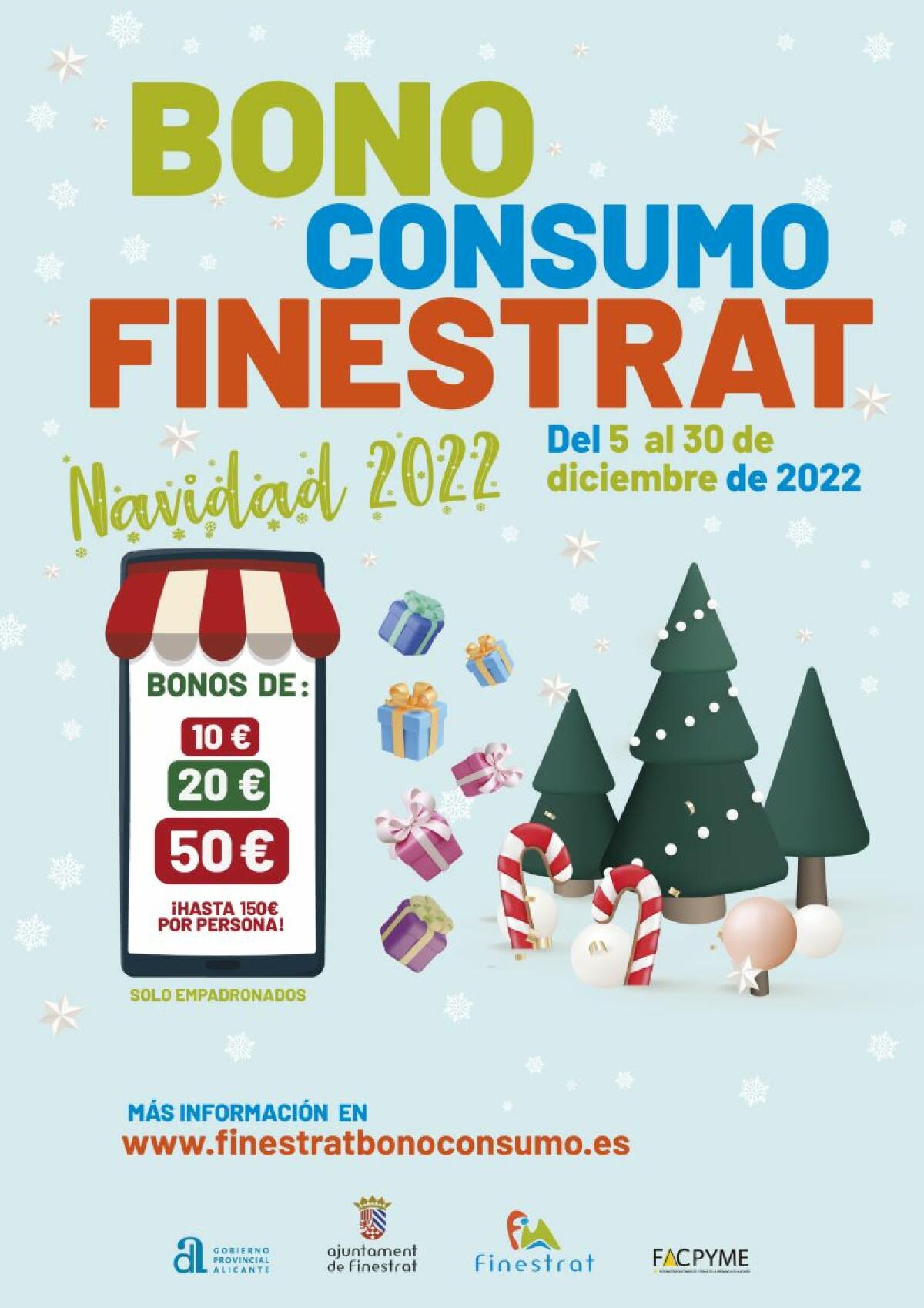 VUELVE LA CAMPAÑA BONO-CONSUMO NAVIDAD A FINESTRAT