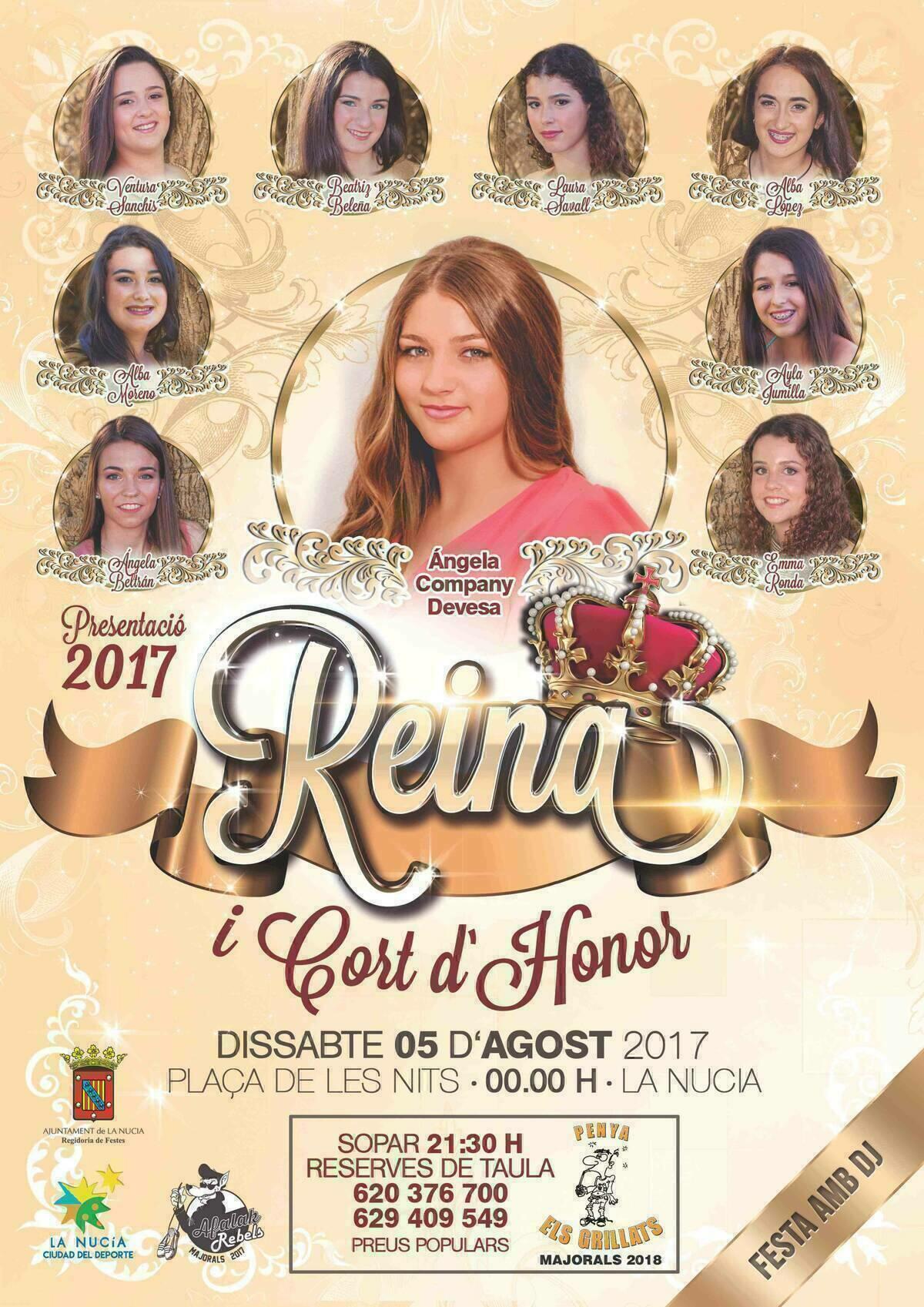 La Nuc&iacute;a &middot; La &ldquo;Presentaci&oacute;&rdquo; de la reina de las fiestas  &Agrave;ngela Company ser&aacute; este s&aacute;bado