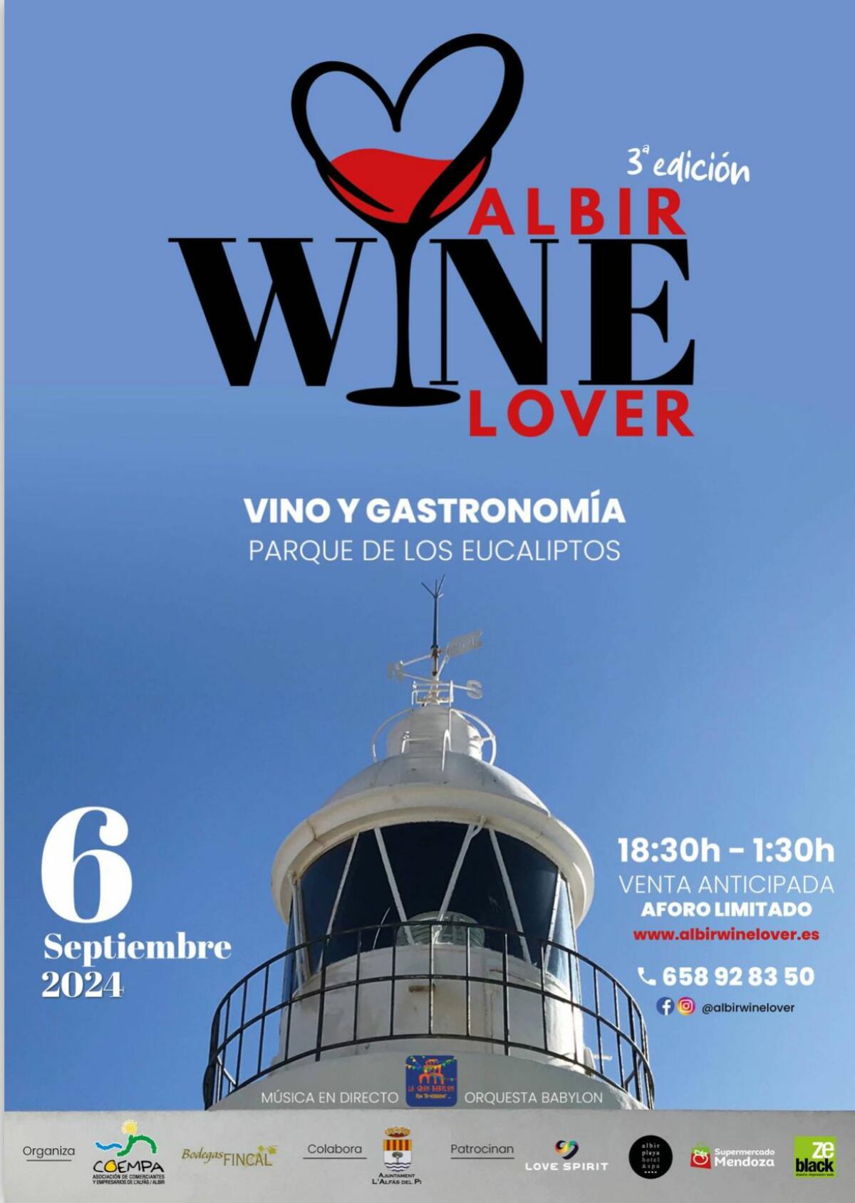 El parque de los Eucaliptos acoge mañana viernes la tercera edición de Albir Wine Lover