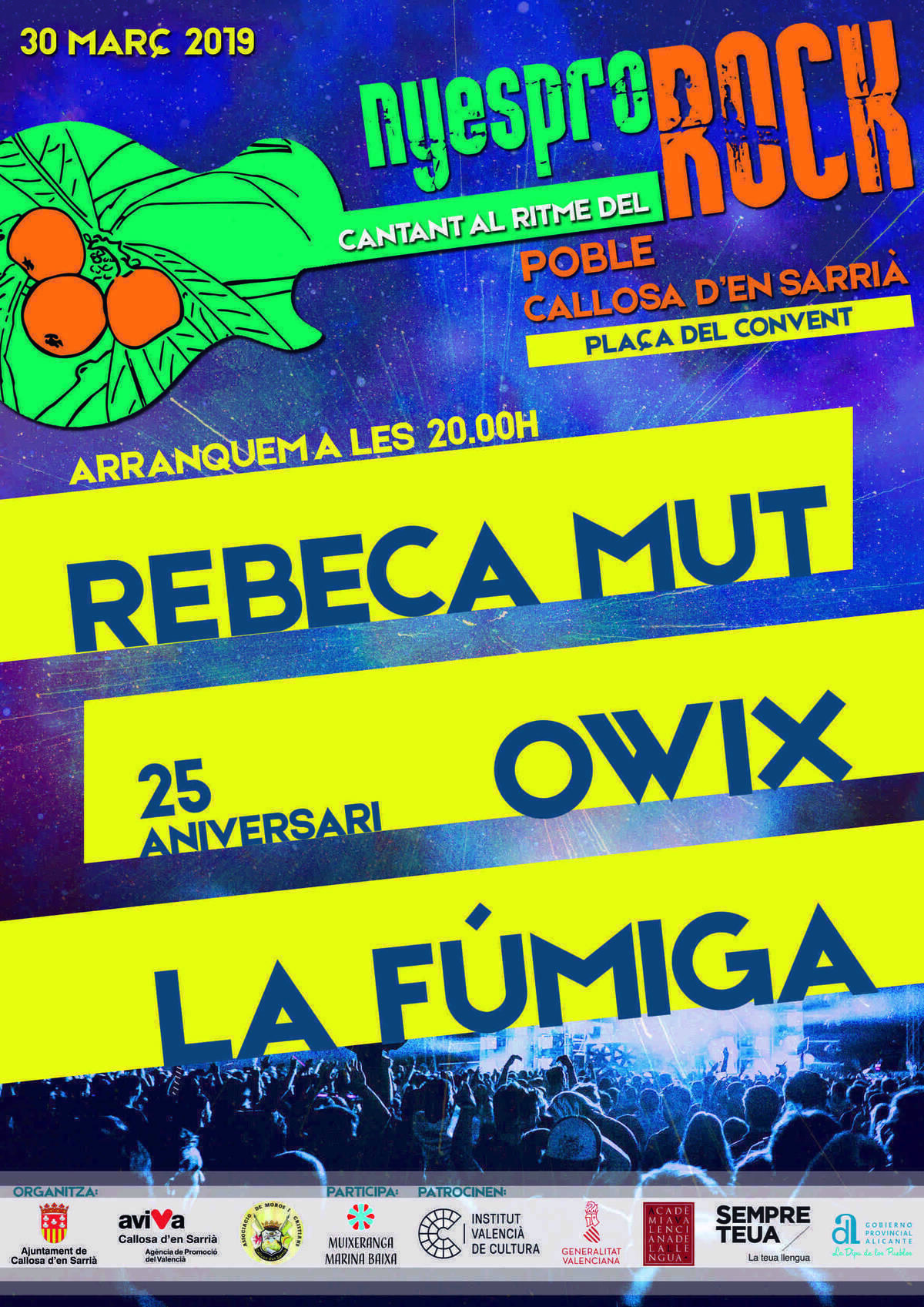 Cuenta atrás para el inicio del festival de música en valenciano Nyespro Rock