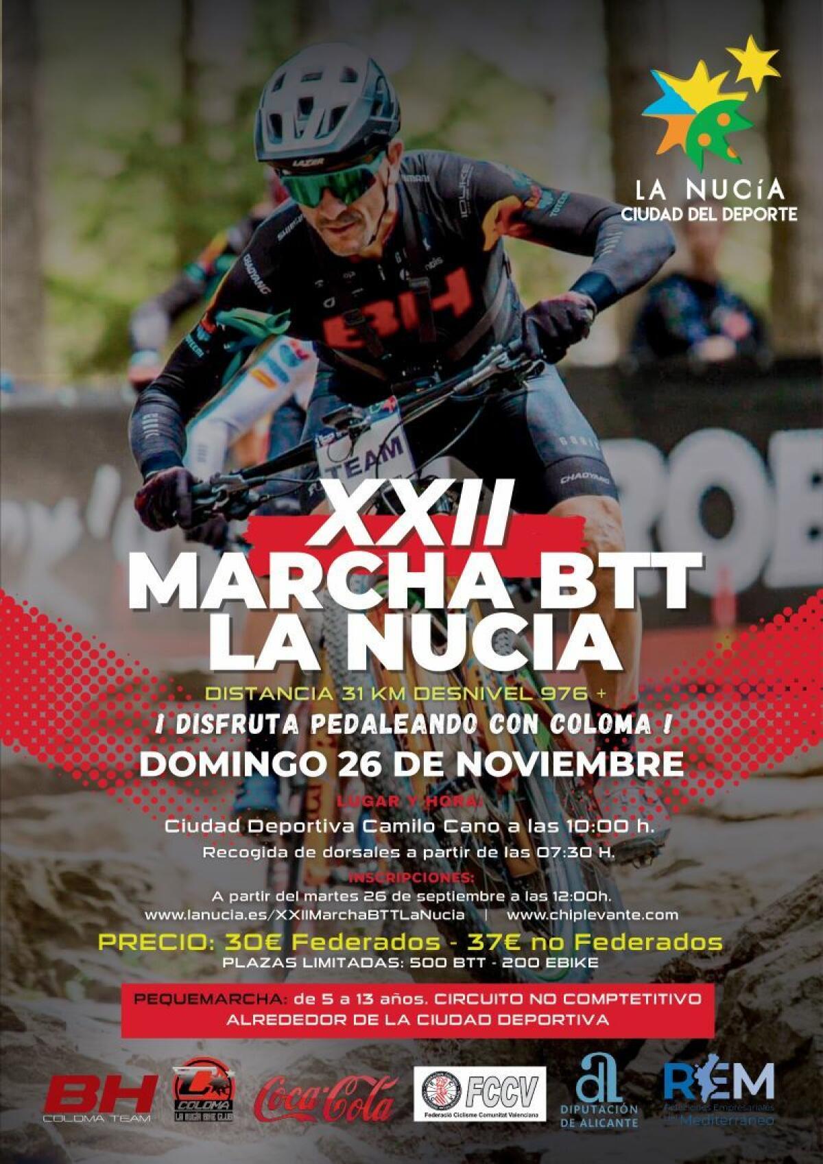 La XXII Marcha BTT La Nucía abre inscripciones y regala un mallot hasta el 15 de octubre