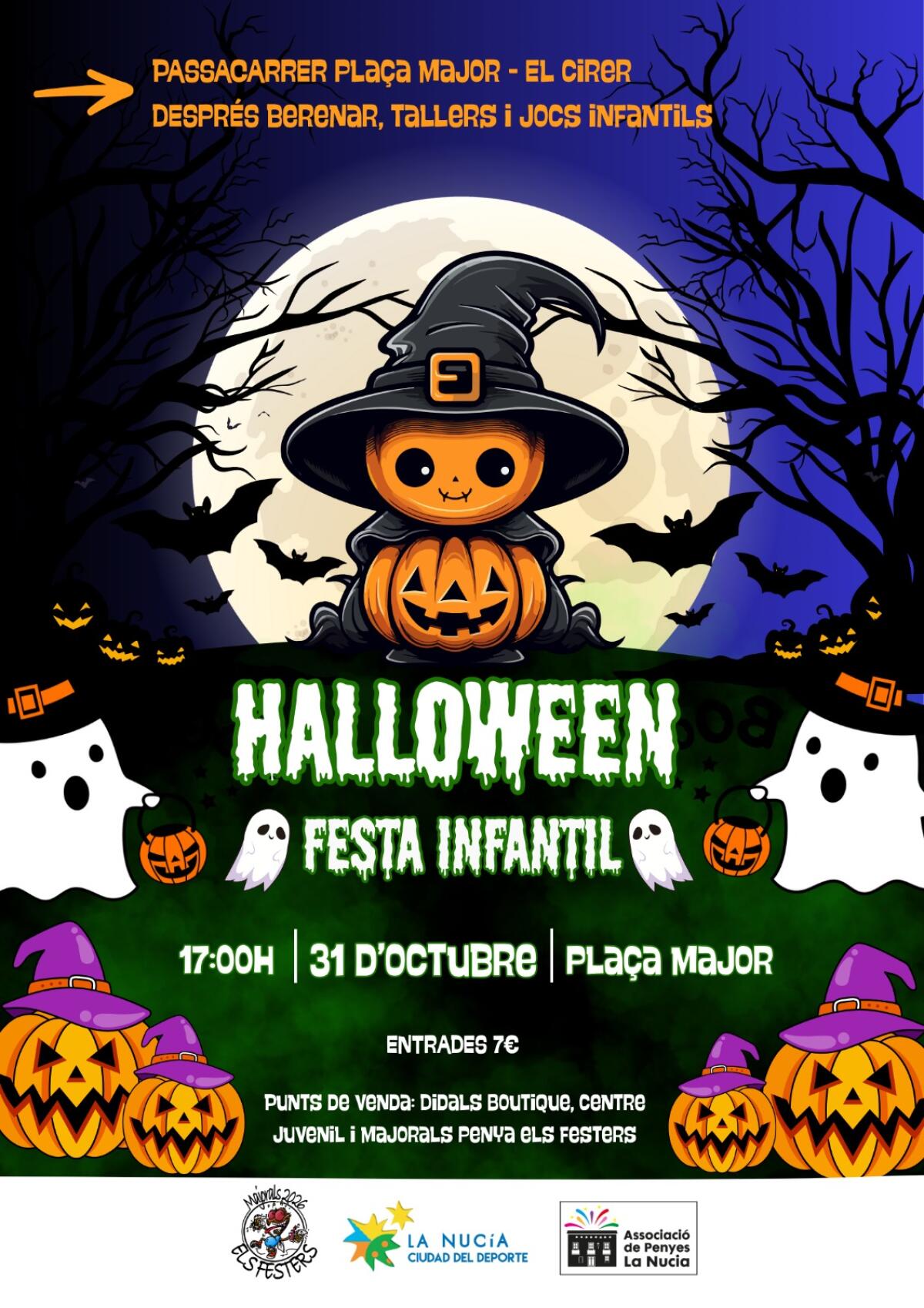 La fiesta infantil de Halloween será este viernes