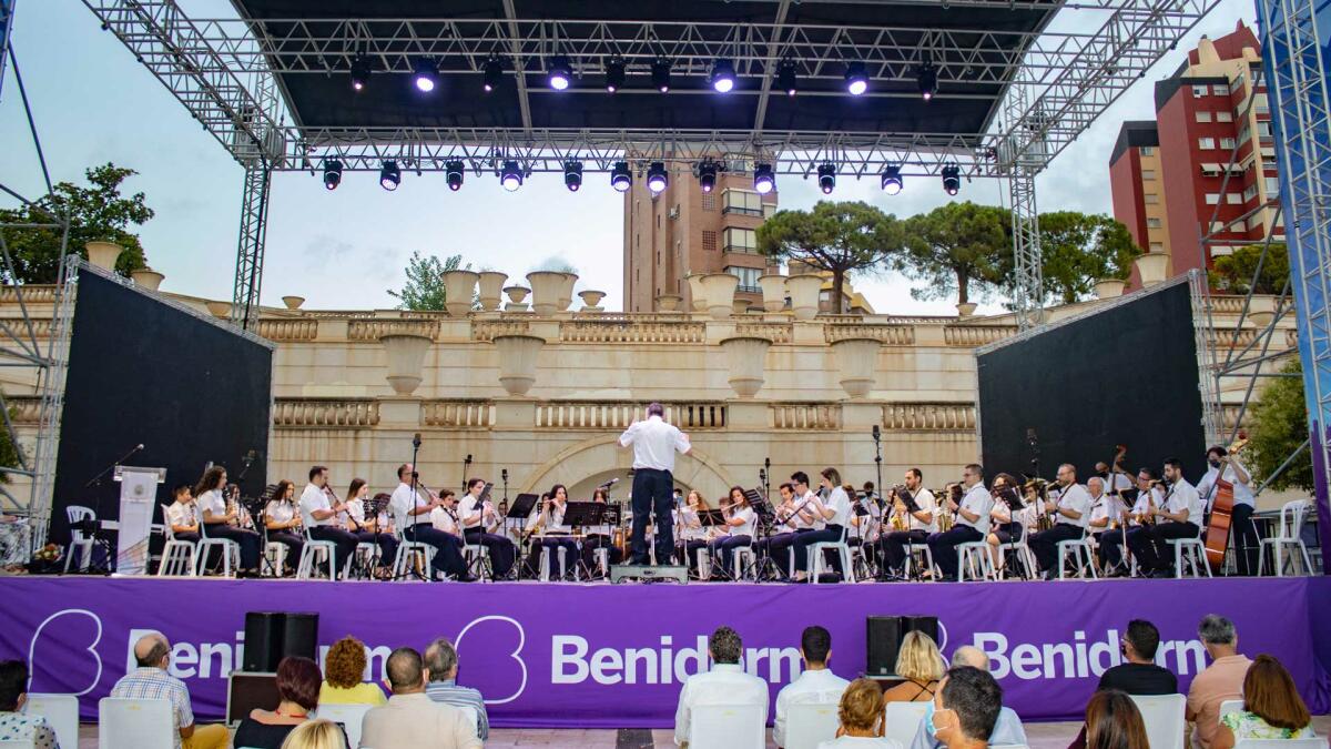 Audición de la Banda Sinfónica de la Unió Musical de Benidorm en los ‘Concerts d’Estiu’