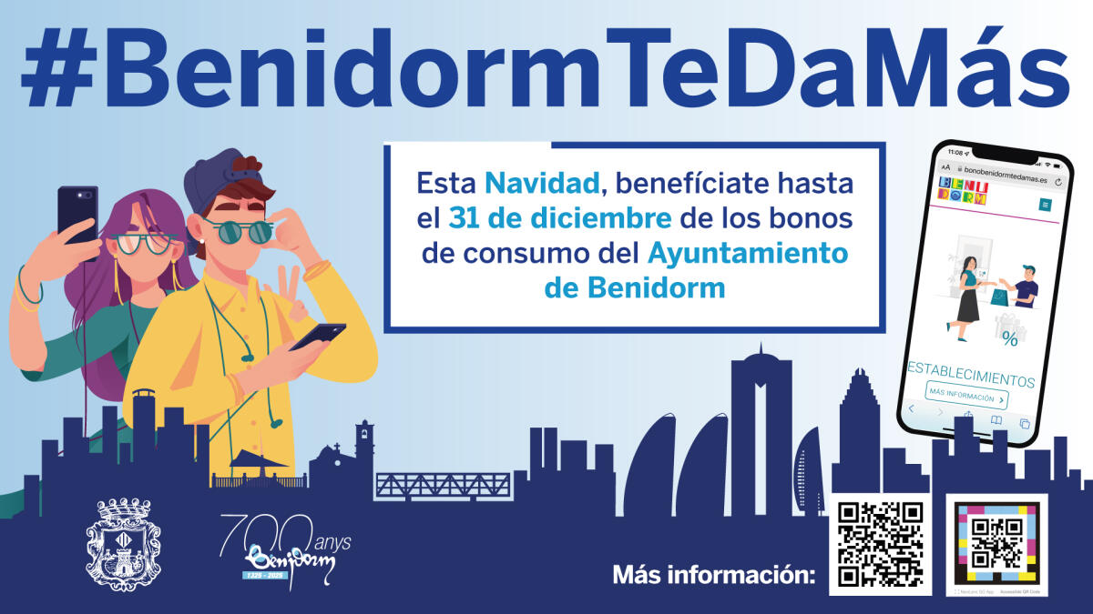 Benidorm se prepara para la nueva campa&ntilde;a de bonos #BenidormTeDaM&aacute;s, a la que ya pueden adherirse los establecimientos