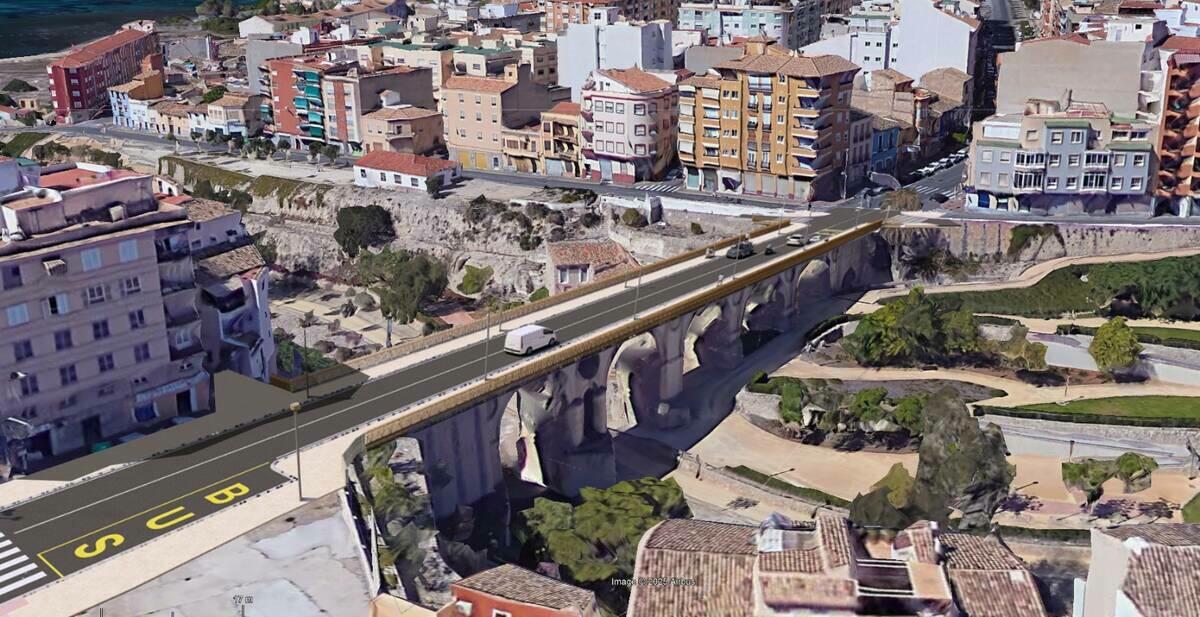 El puente sobre el r&iacute;o Amadorio de Villajoyosa contar&aacute; con aceras de 2,4 metros que mejorar&aacute;n la accesibilidad
