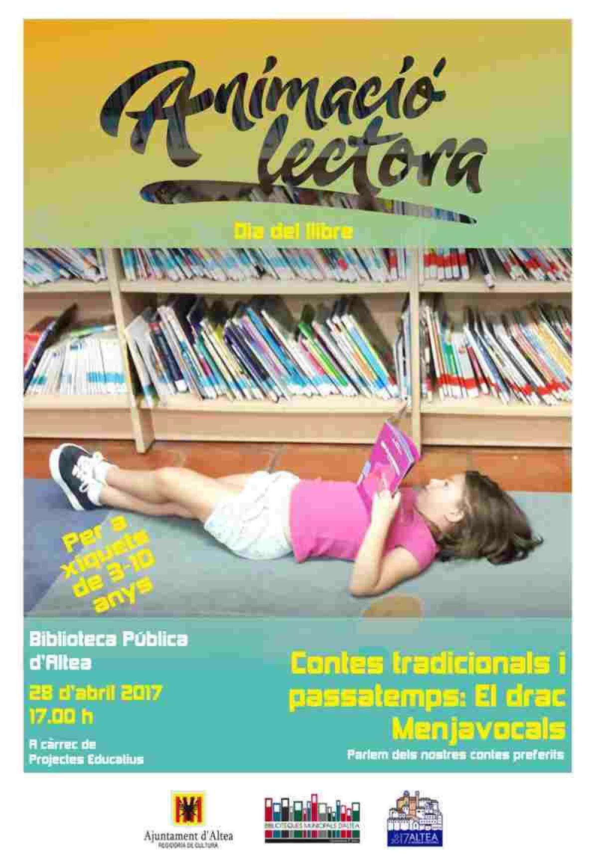 Cultura organiza una actividad de animaci&oacute;n lectora para ni&ntilde;os de 3 a 10 a&ntilde;os
