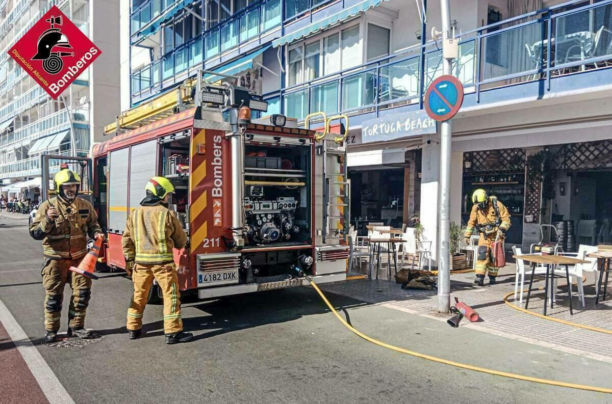 INCENDIO EN UN LOCAL DE RESTAURACION EN BENIDORM