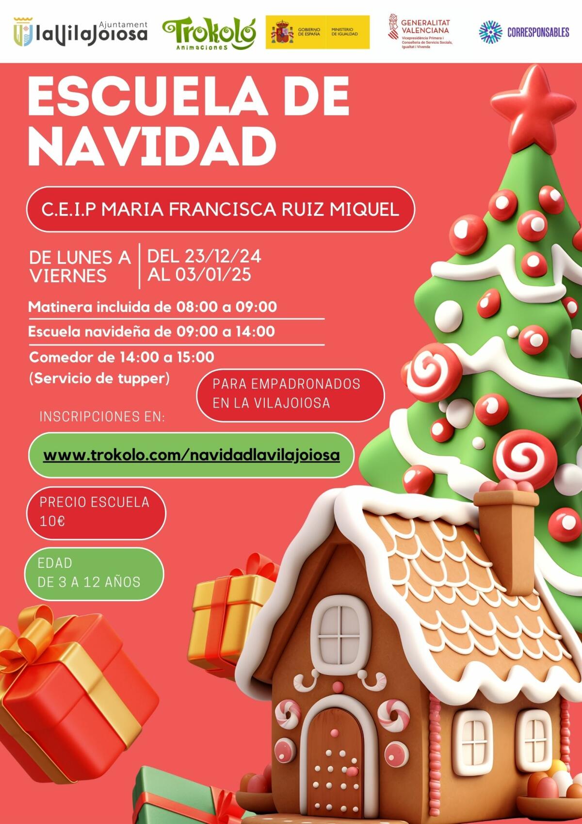 El Ayuntamiento de Villajoyosa organiza una “Escola de Nadal” para facilitar la conciliación laboral de las familias durante las vacaciones navideñas