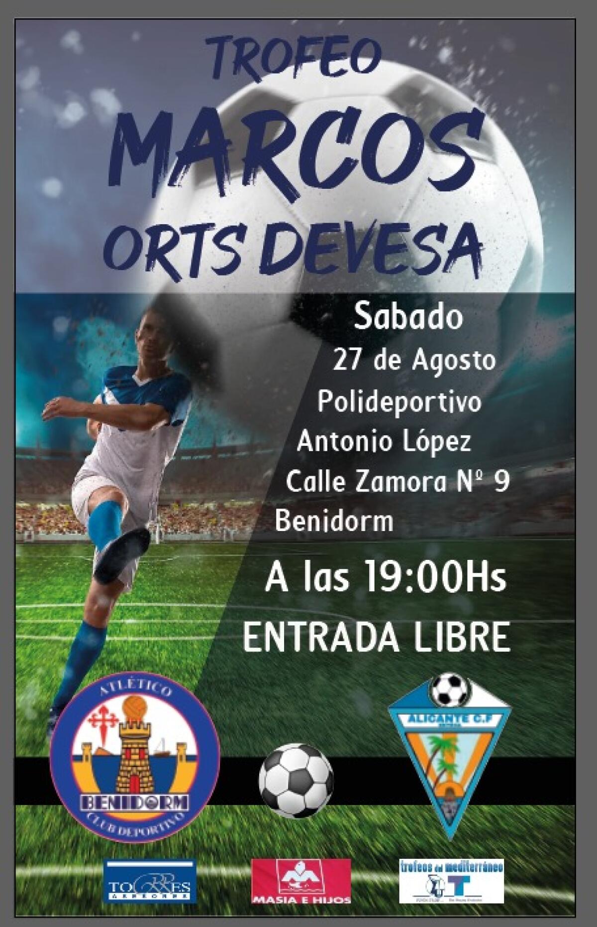 Próximo sábado día 27 en el polideportivo Antonio López, se jugará el torneo homenaje a Marcos Orts Devesa. 