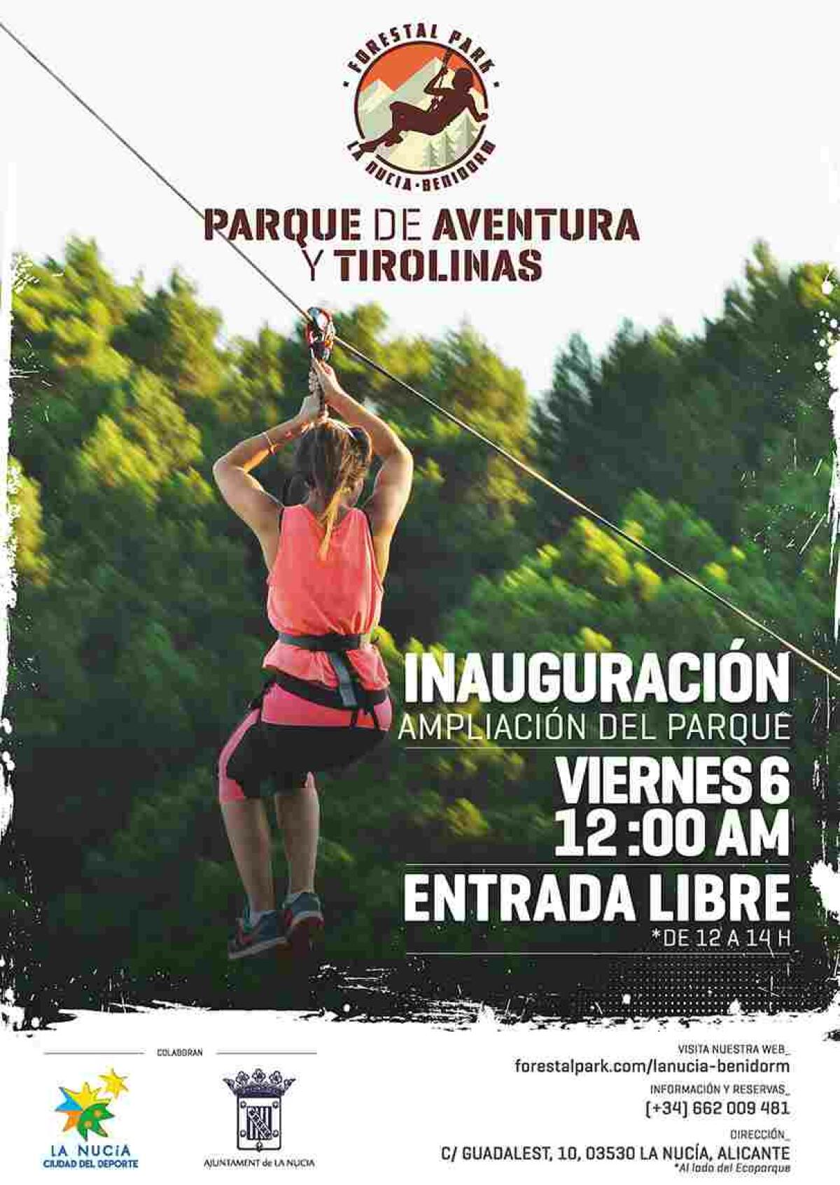 Inauguraci&oacute;n de la ampliaci&oacute;n del Forestal Park La Nuc&iacute;a  el pr&oacute;ximo viernes 