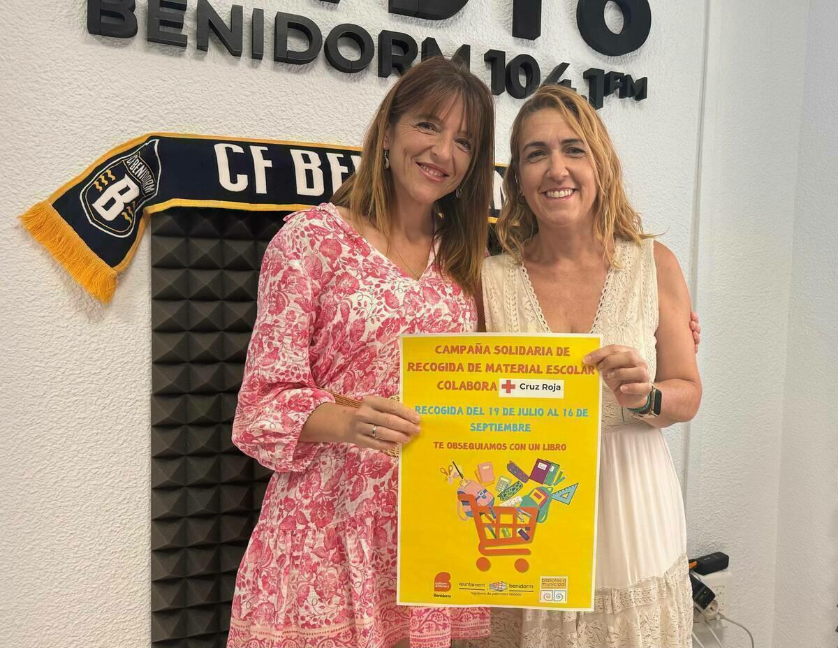 La Red de Bibliotecas de Benidorm y la Cruz Roja se unen para la recogida de material escolar