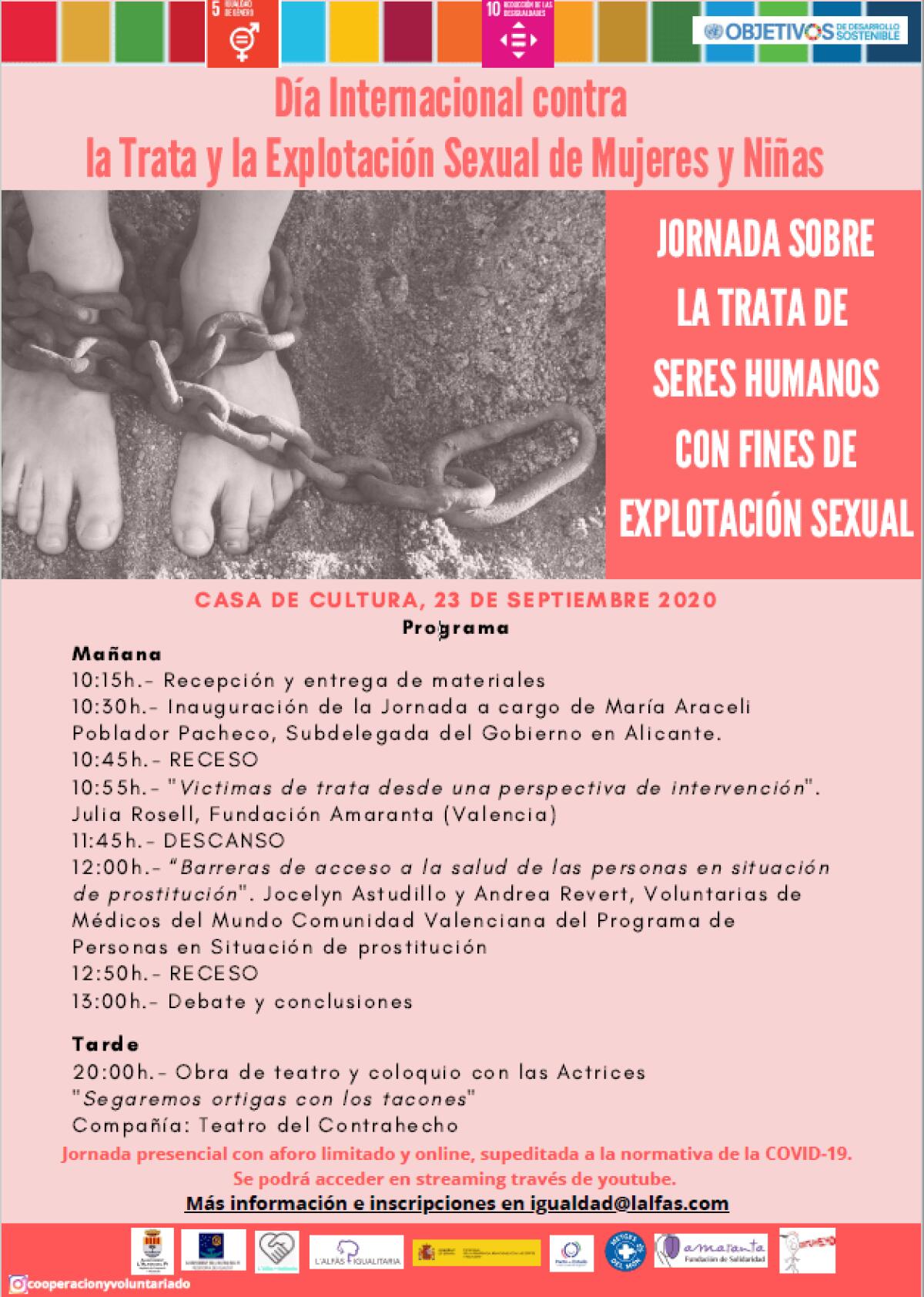 El Ayuntamiento de l&rsquo;Alf&agrave;s organiza la &lsquo;Jornada Trata de Seres Humanos con Fines de Explotaci&oacute;n Sexual&rsquo;