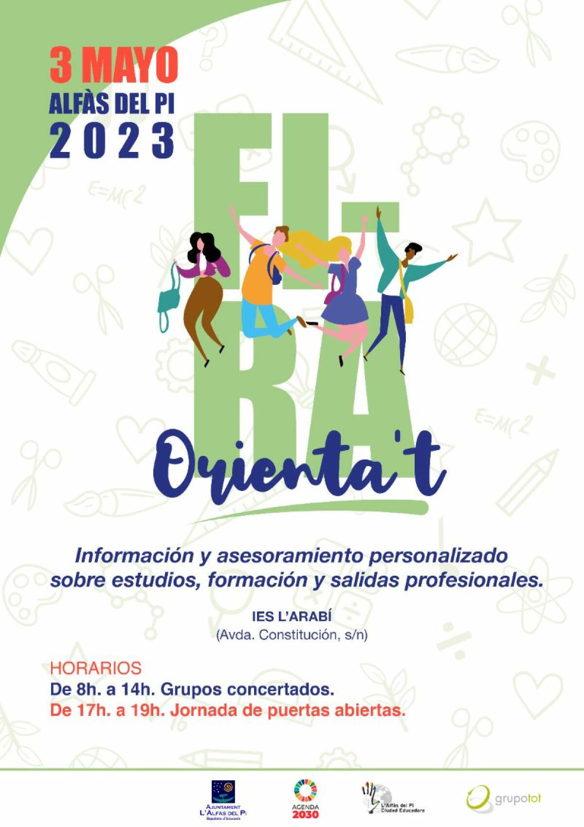 L’Alfàs acoge mañana Orienta’t, una feria de orientación académica y profesional organizada por Educación