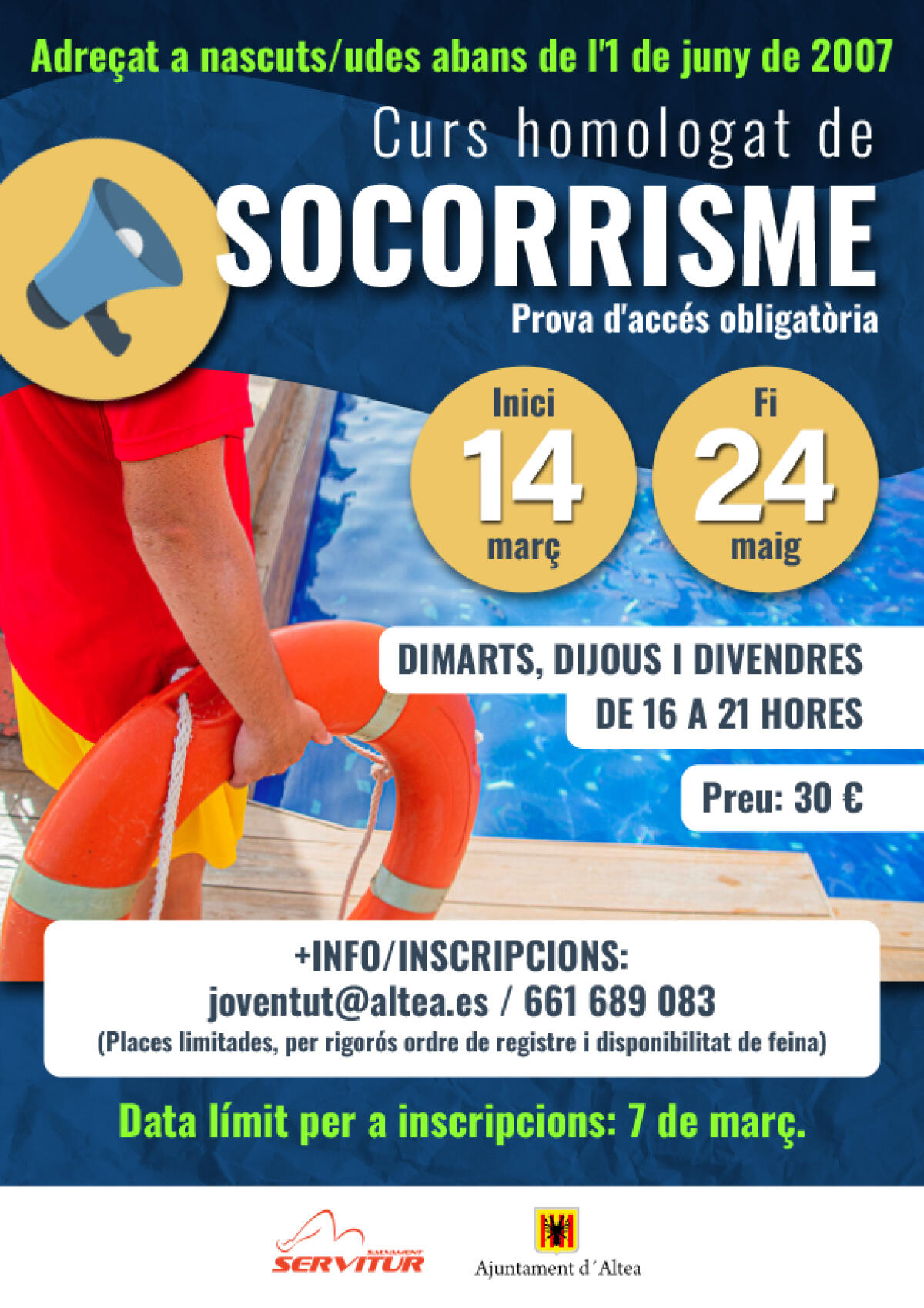 L'Ajuntament d'Altea ofereix un curs homologat de socorrisme