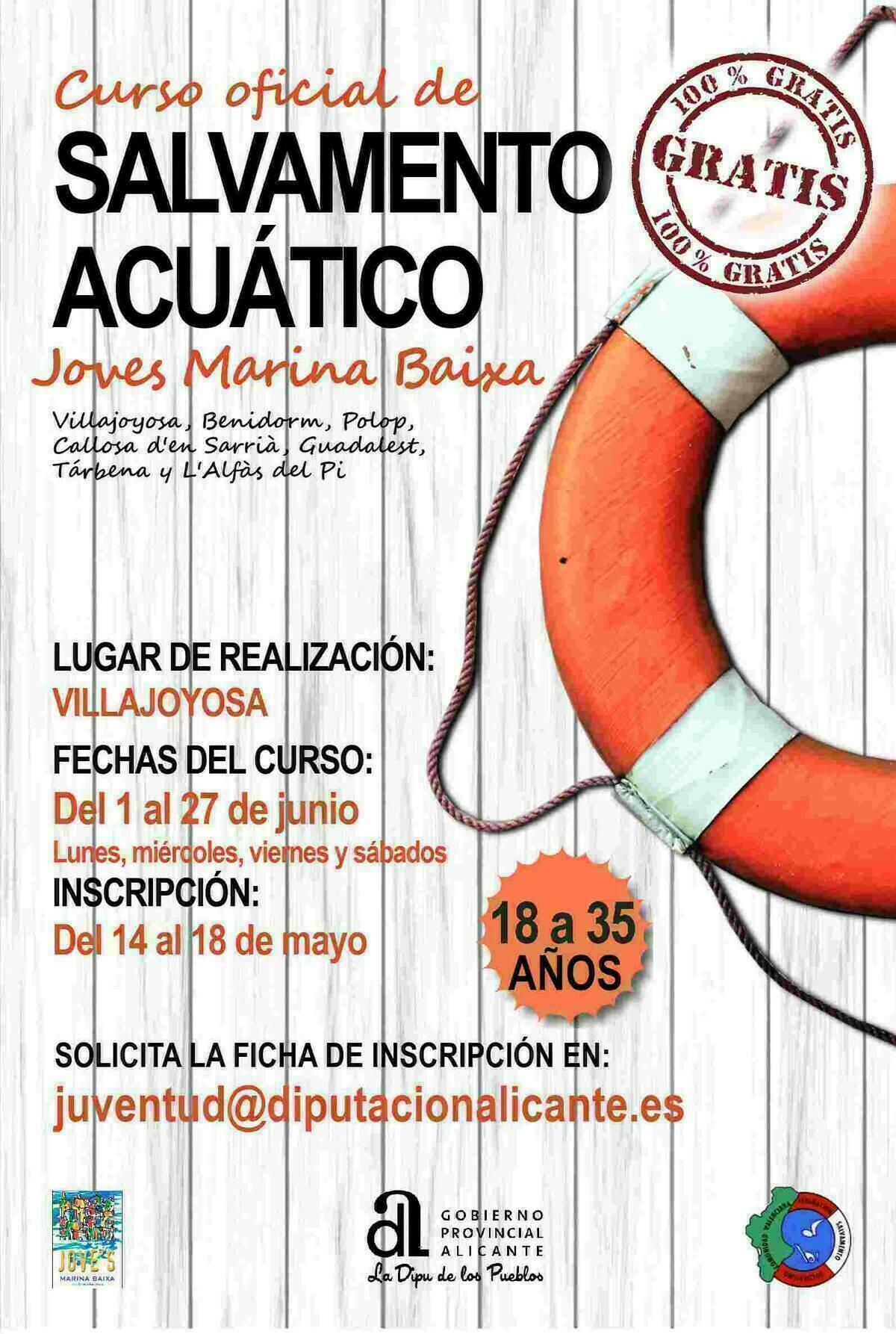 La Vila &middot; Juventud y Diputaci&oacute;n impulsan un curso de salvamento acu&aacute;tico para los j&oacute;venes de la Comarca 