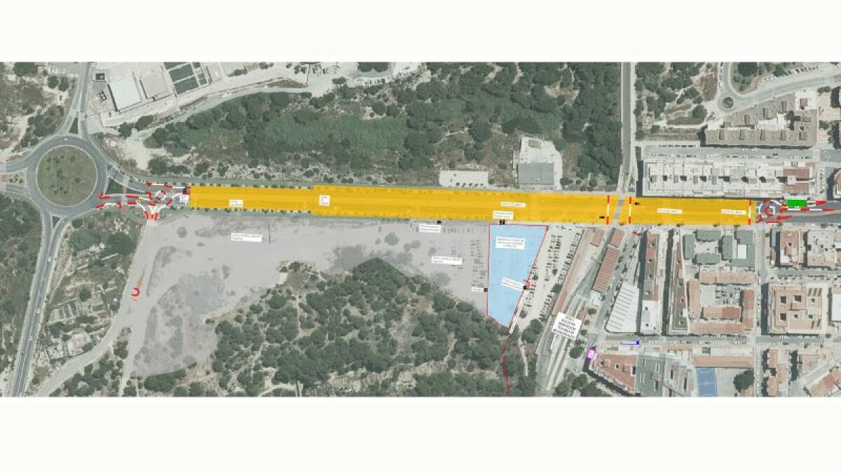 Benidorm reordena el tráfico por las obras de soterramiento de la avenida Beniardá y configura itinerarios alternativos 