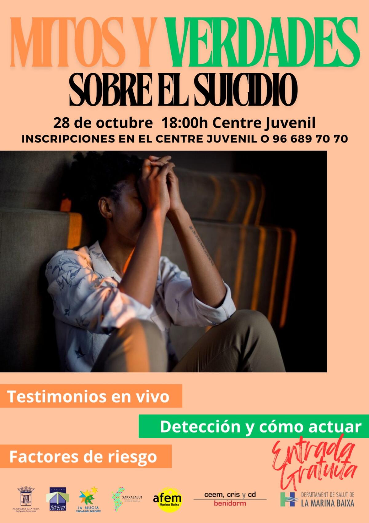 Charla sobre Salud Mental el próximo lunes en el Centre Juvenil