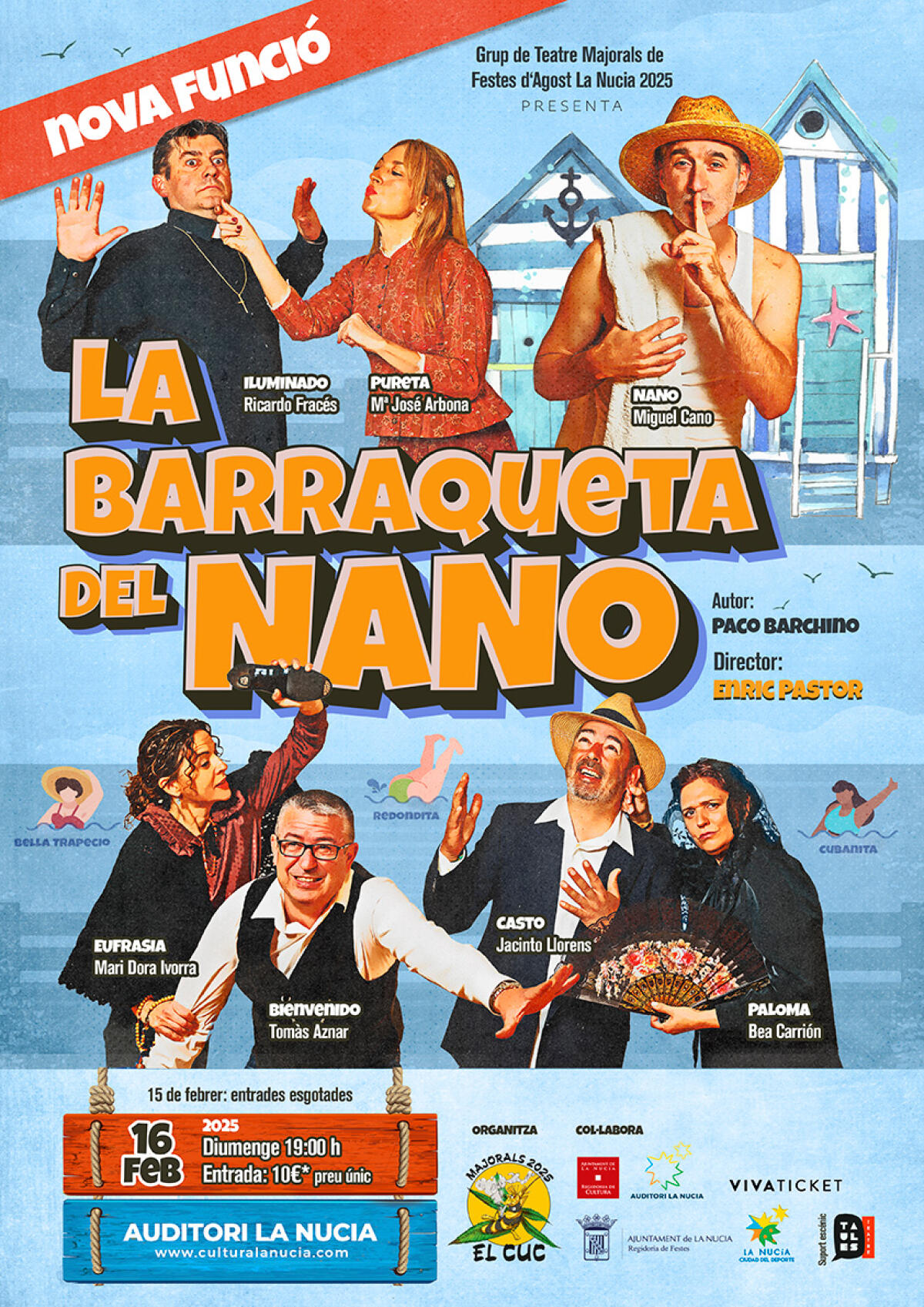 Els Majorals representan “La Barraqueta del Nano” el 16 de febrero en l’Auditori